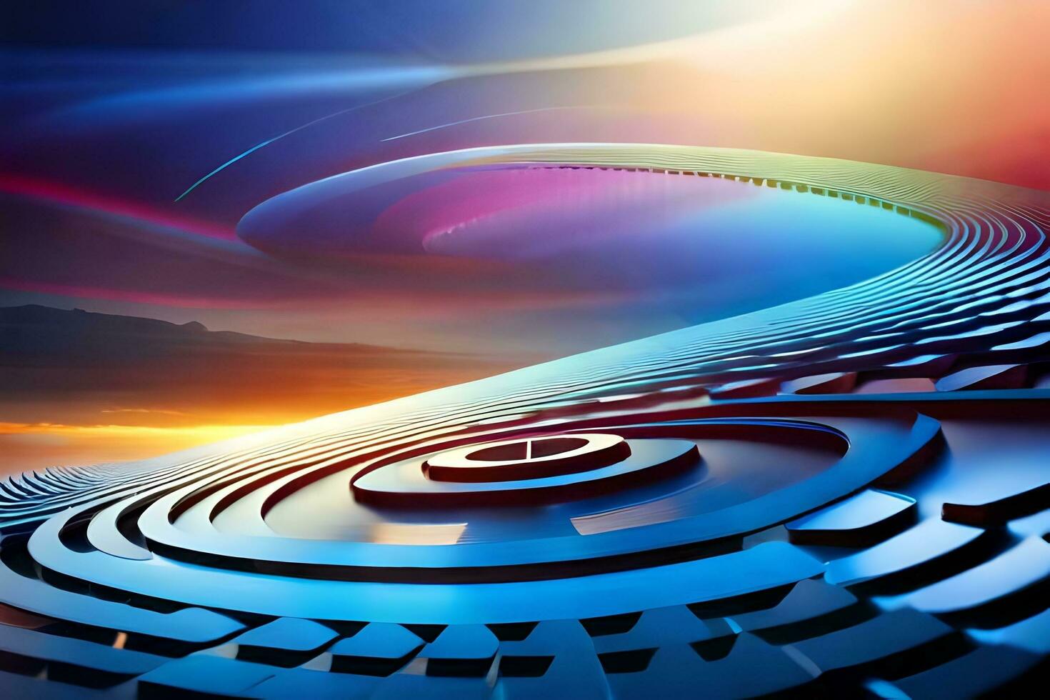 a colorful abstract background with a spiral design. AI-Generated photo