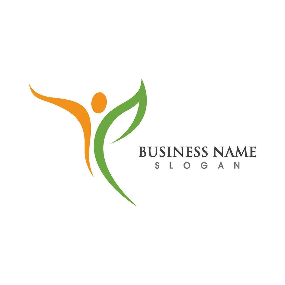 Human character logo sign vector