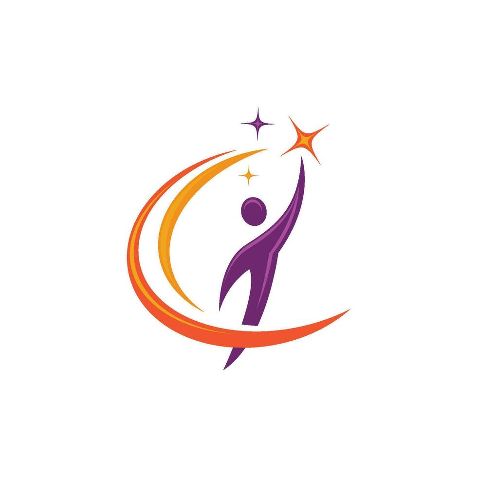 Human character logo sign vector