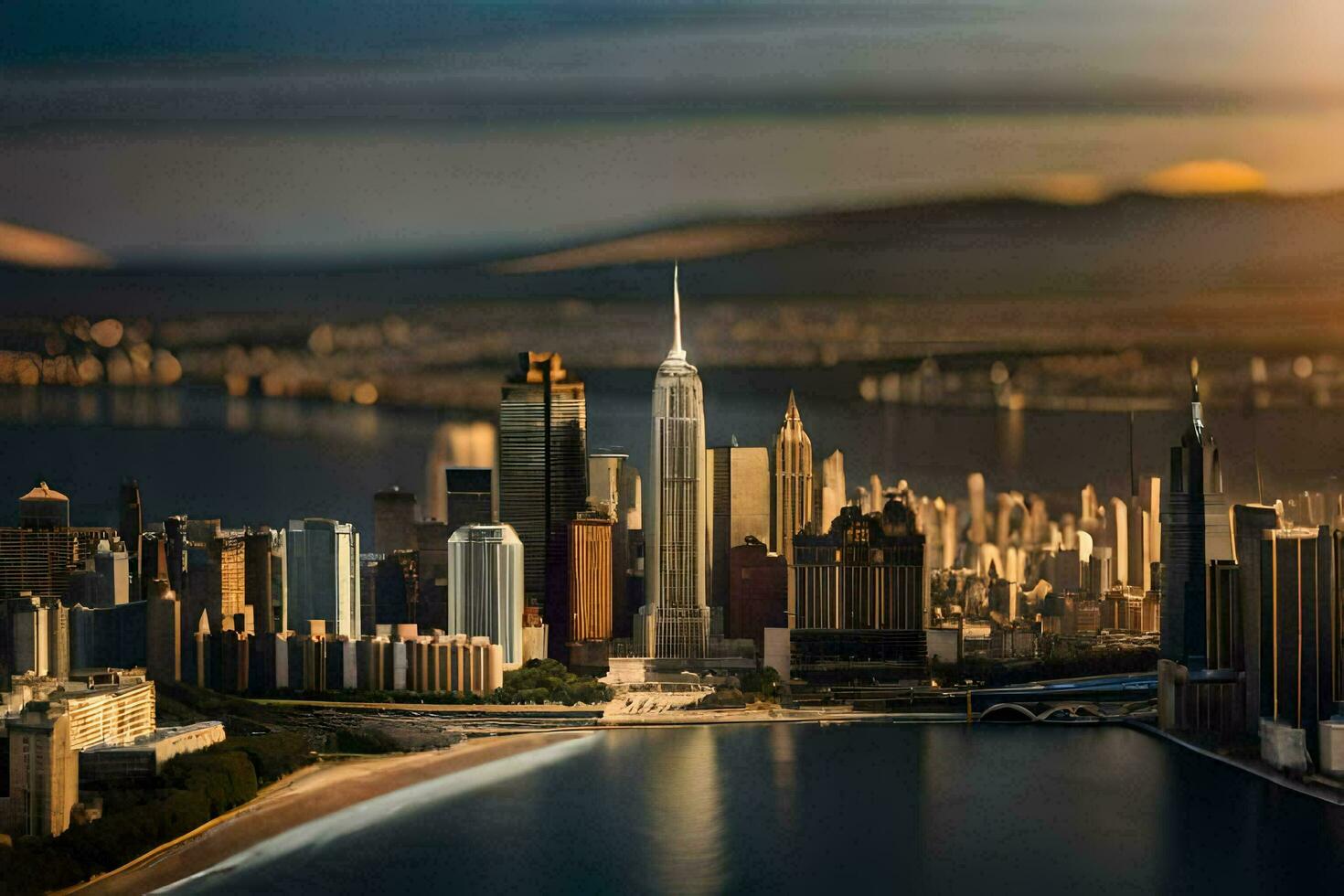 the city of hong kong is seen from above. AI-Generated photo