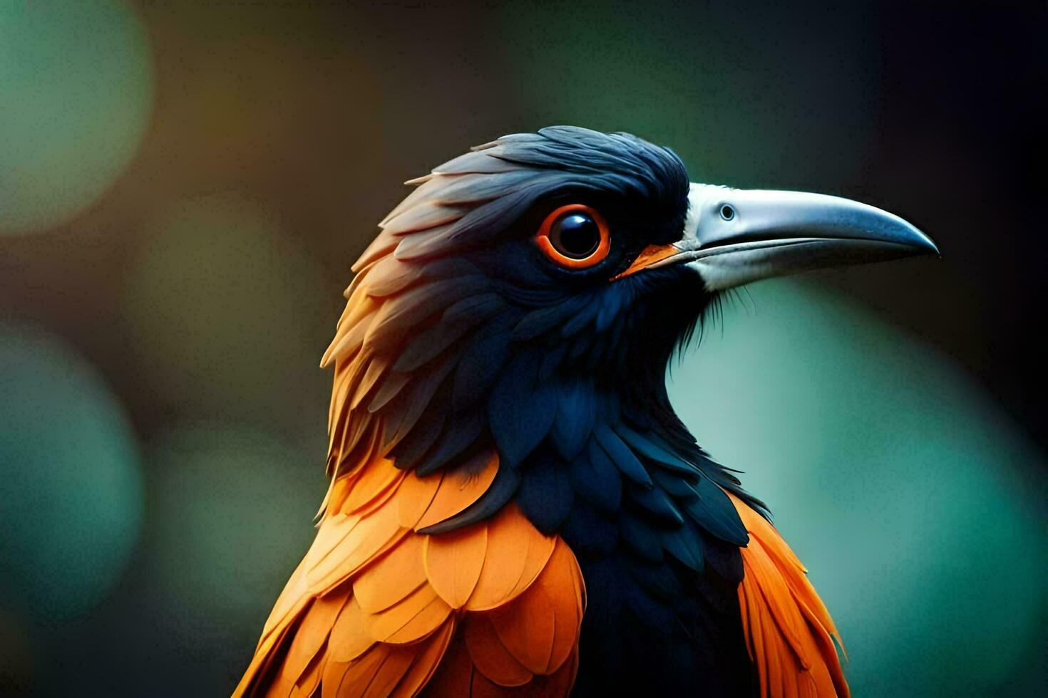 a close up of a colorful bird. AI-Generated photo