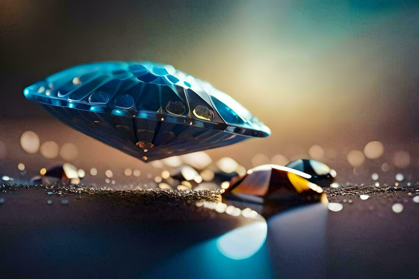 a diamond is shown in the middle of a dark background. AI-Generated photo