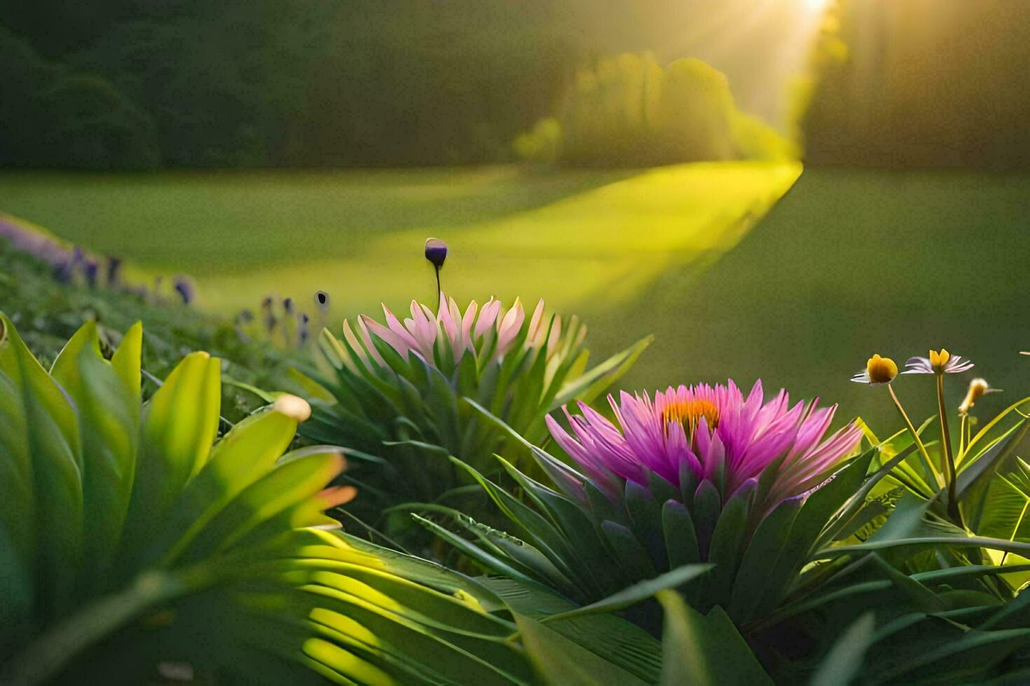 flowers in the sun. AI-Generated photo