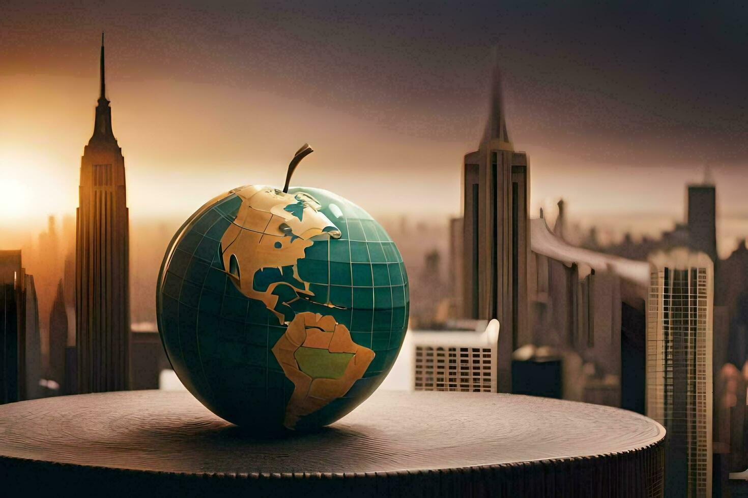 the apple of the world. AI-Generated photo