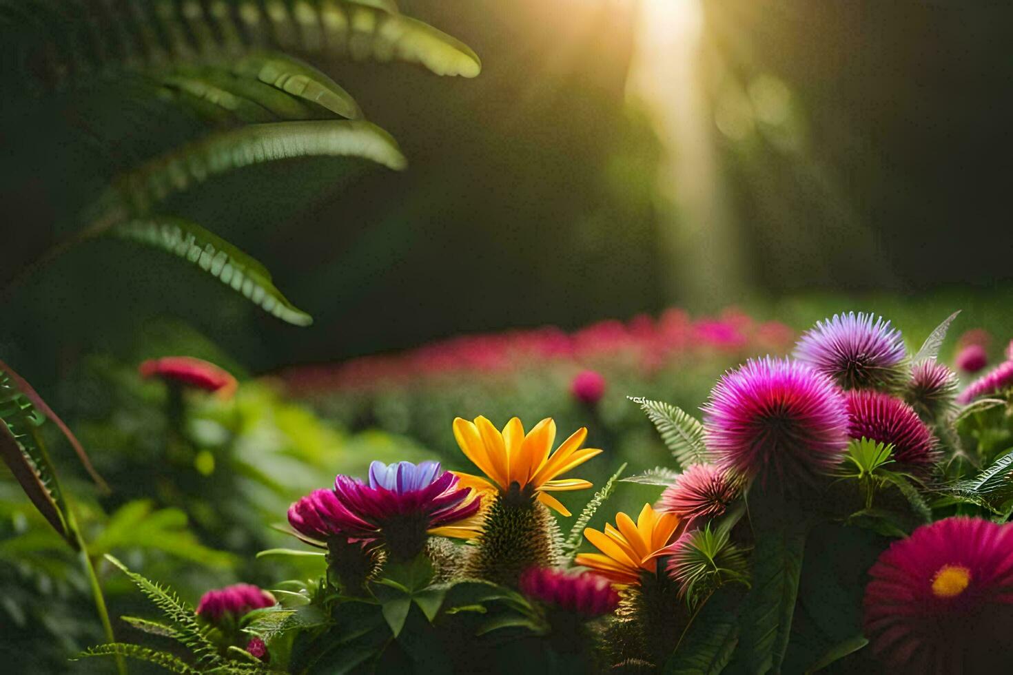 flowers in the sun. AI-Generated photo