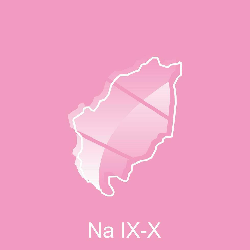 Map City of Na IX X Vector Design. Abstract, designs concept, logo design template