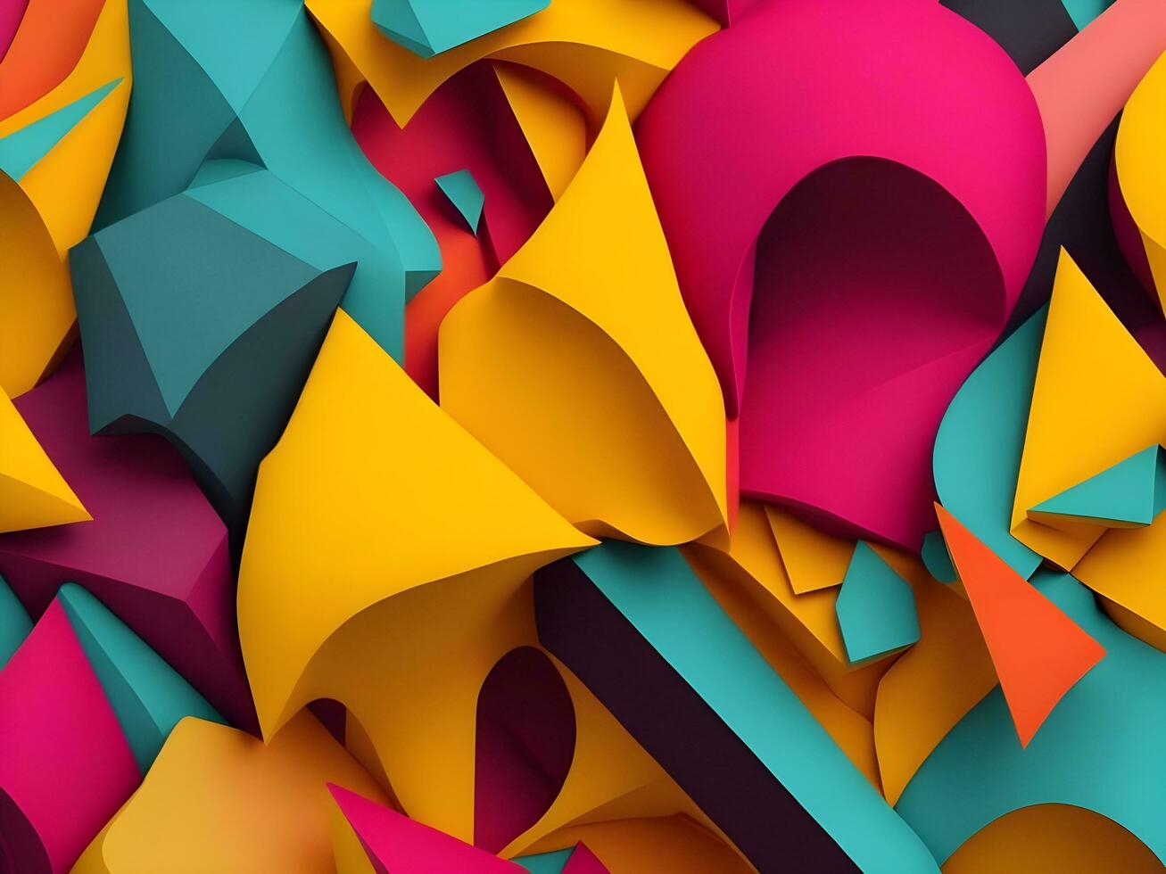 Colorful abstract shaps background ai generate photo