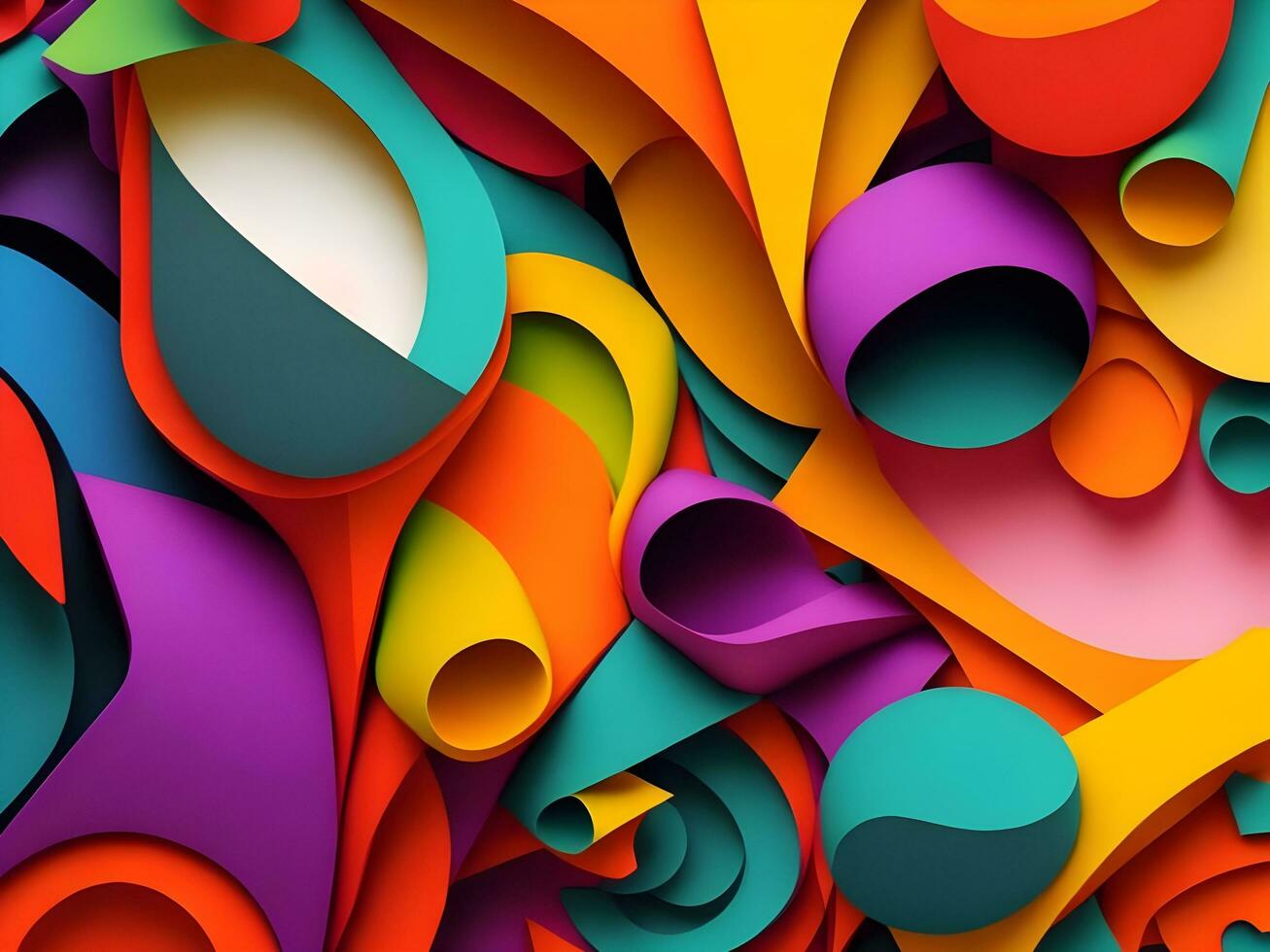 Colorful abstract shaps background ai generate photo