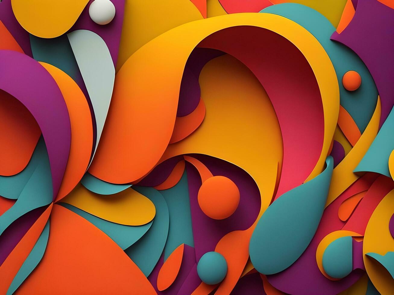 Colorful abstract shaps background ai generate photo