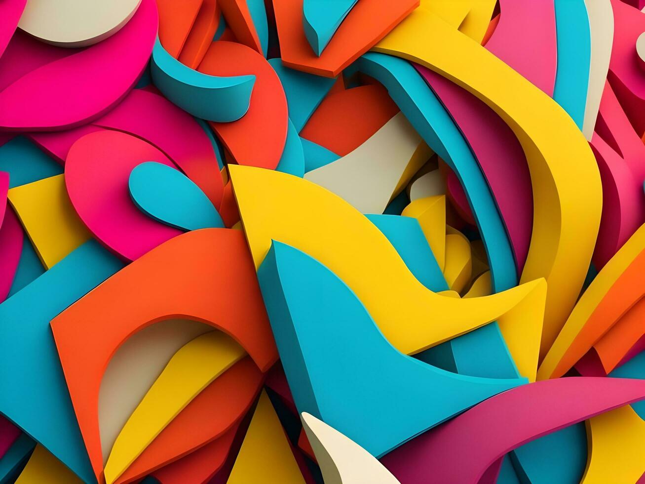 Colorful abstract shaps background ai generate photo