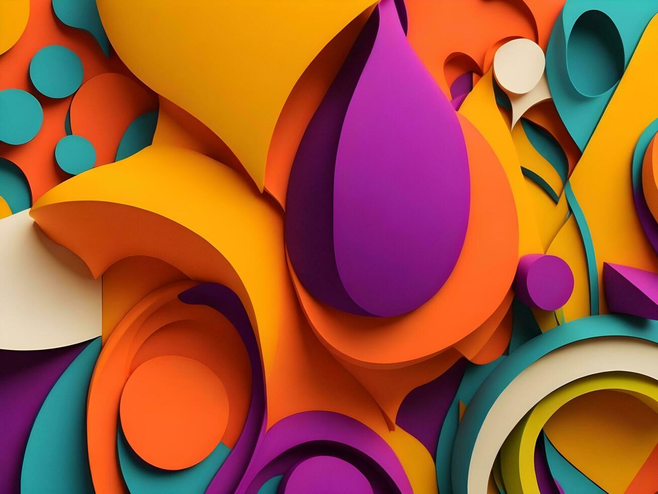 Colorful abstract shaps background ai generate photo