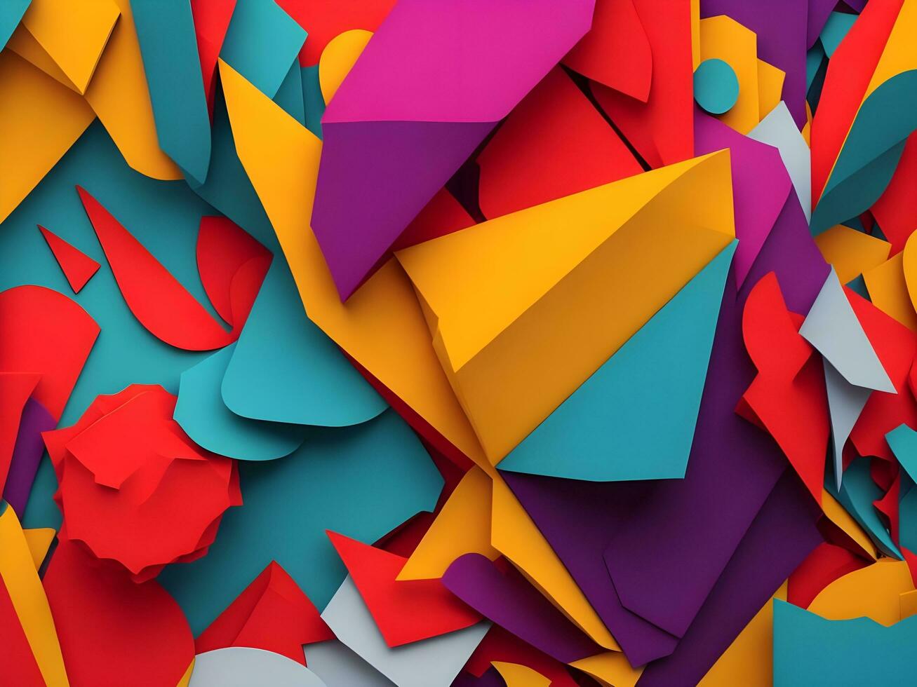 Colorful abstract shaps background ai generate photo