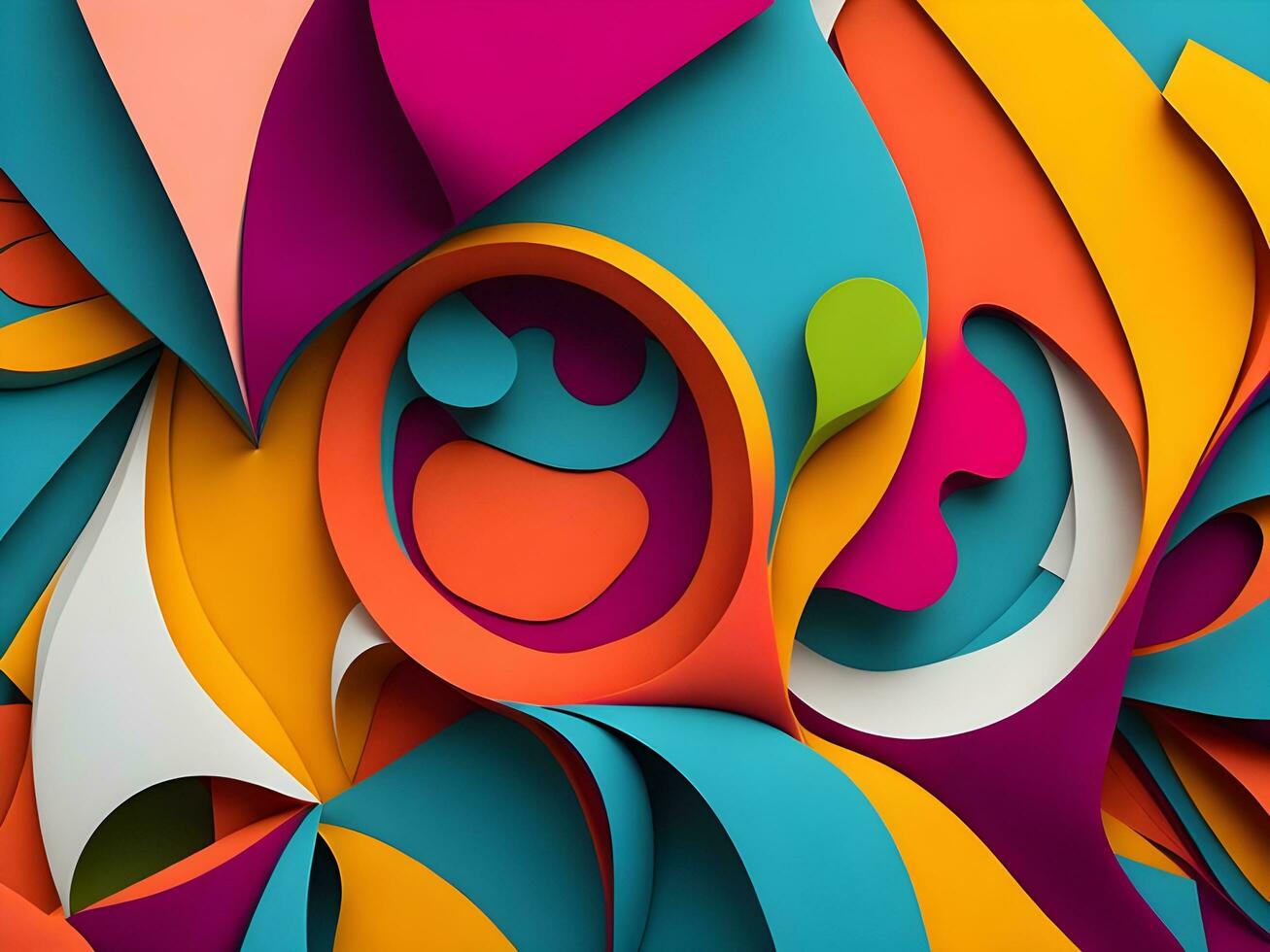 Colorful abstract shaps background ai generate photo