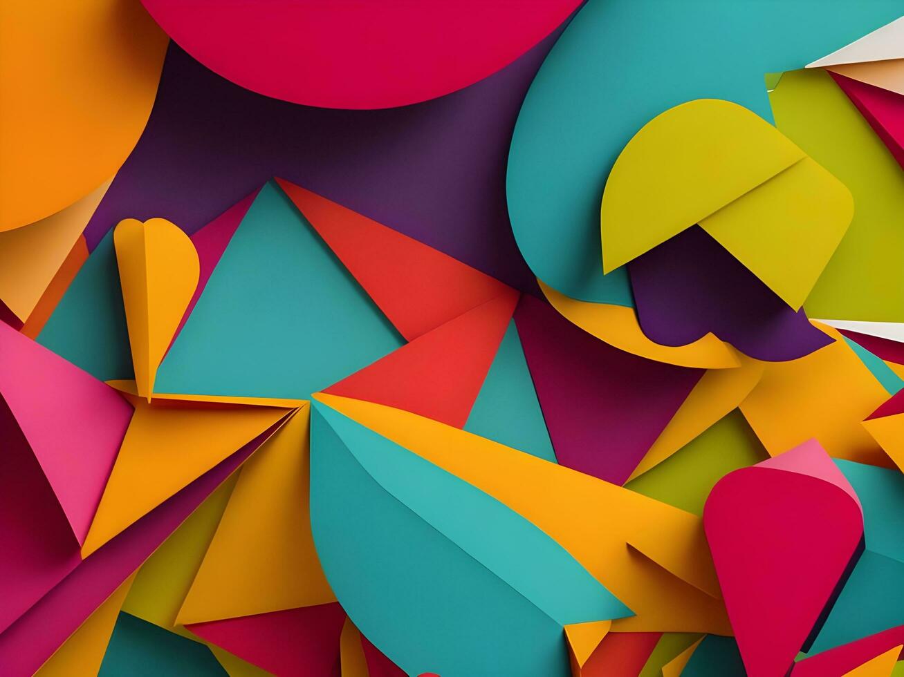 Colorful abstract shaps background ai generate photo