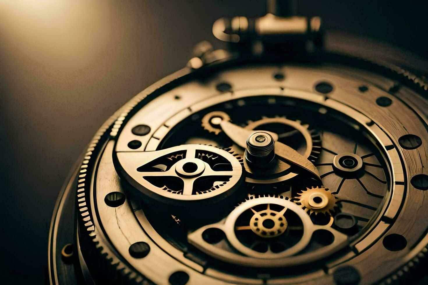 close up of a mechanical watch. AI-Generated photo