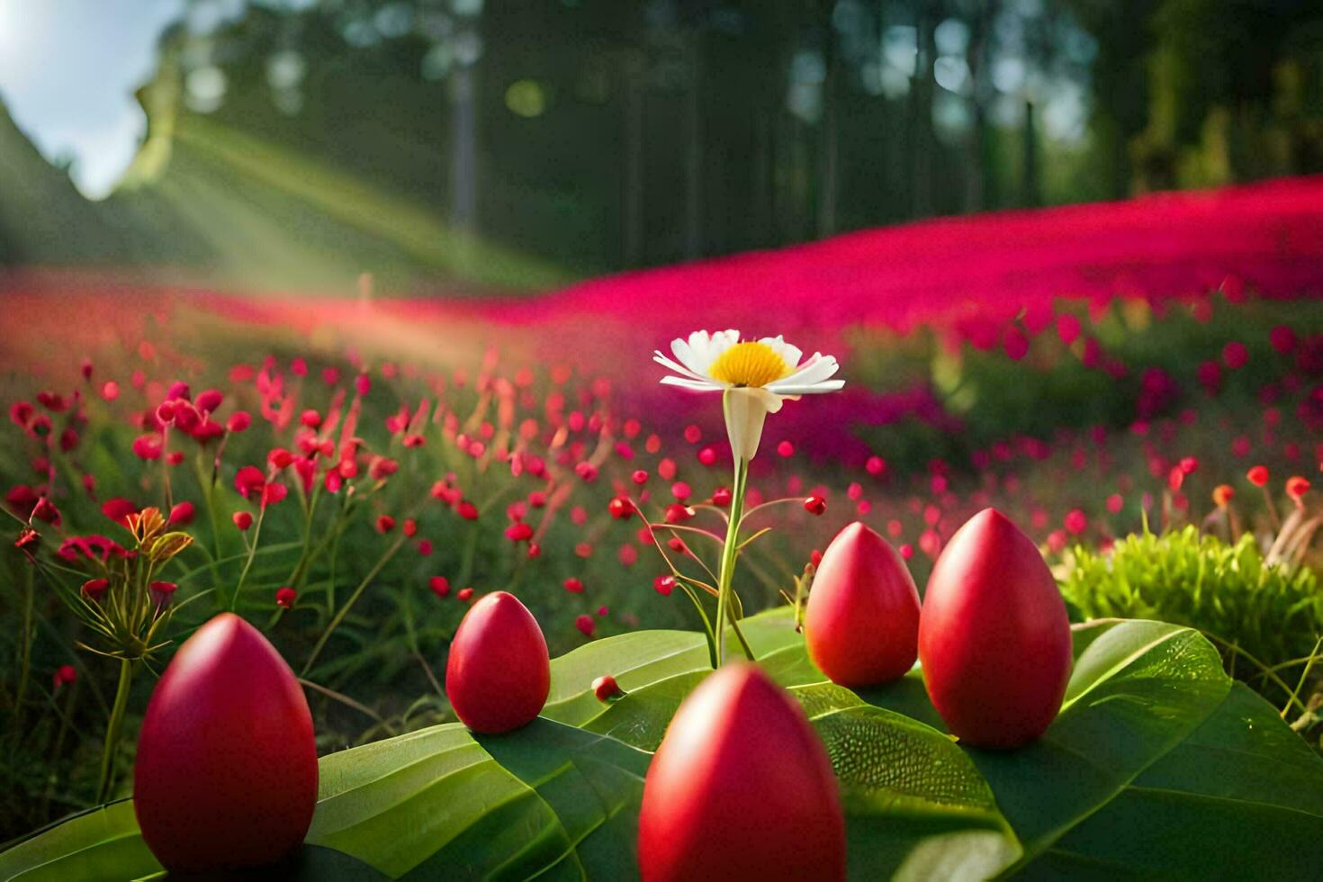 photo wallpaper the sky, flowers, flowers, flowers, flowers, flowers, flowers, flowers,. AI-Generated