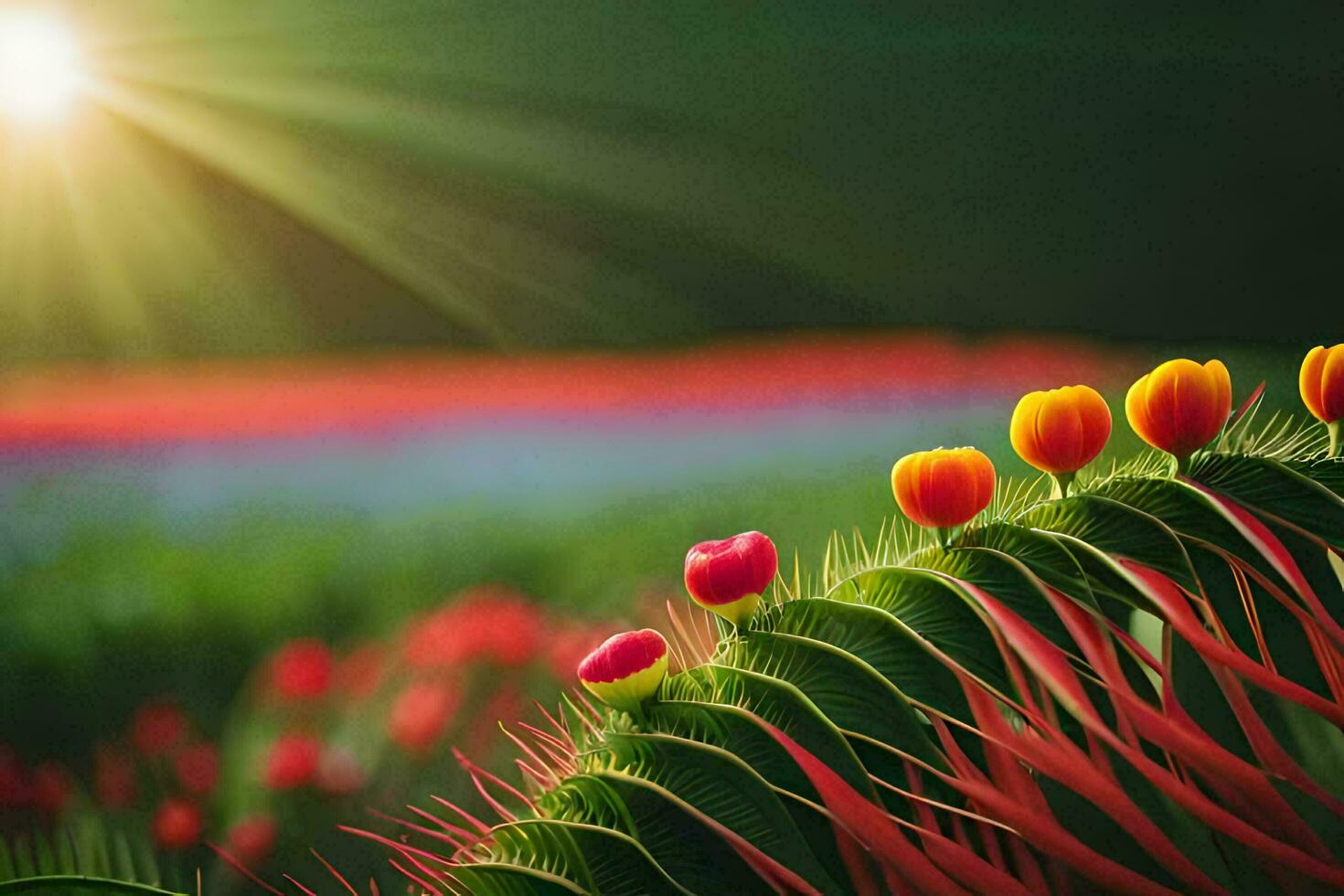 photograph - colorful flowers by james kennedy. AI-Generated photo