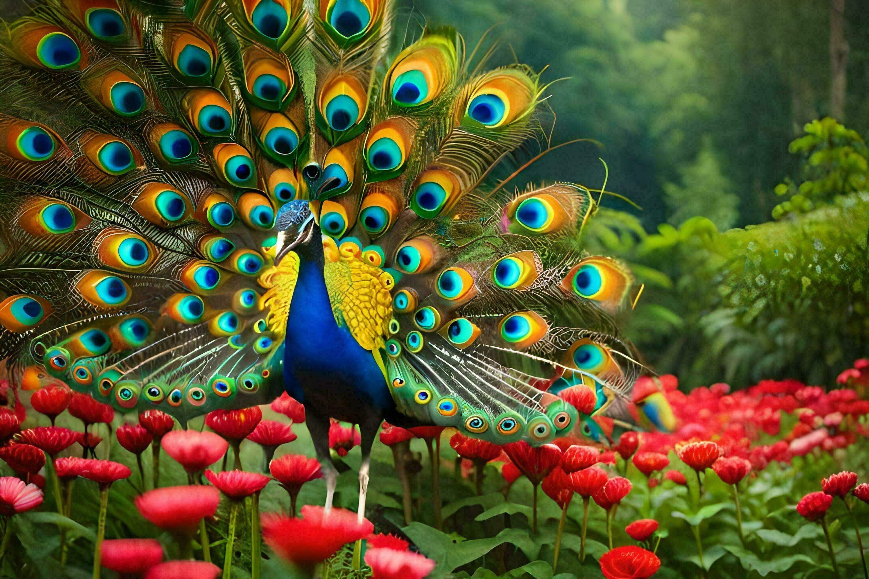 Bird with colorful feathers deals