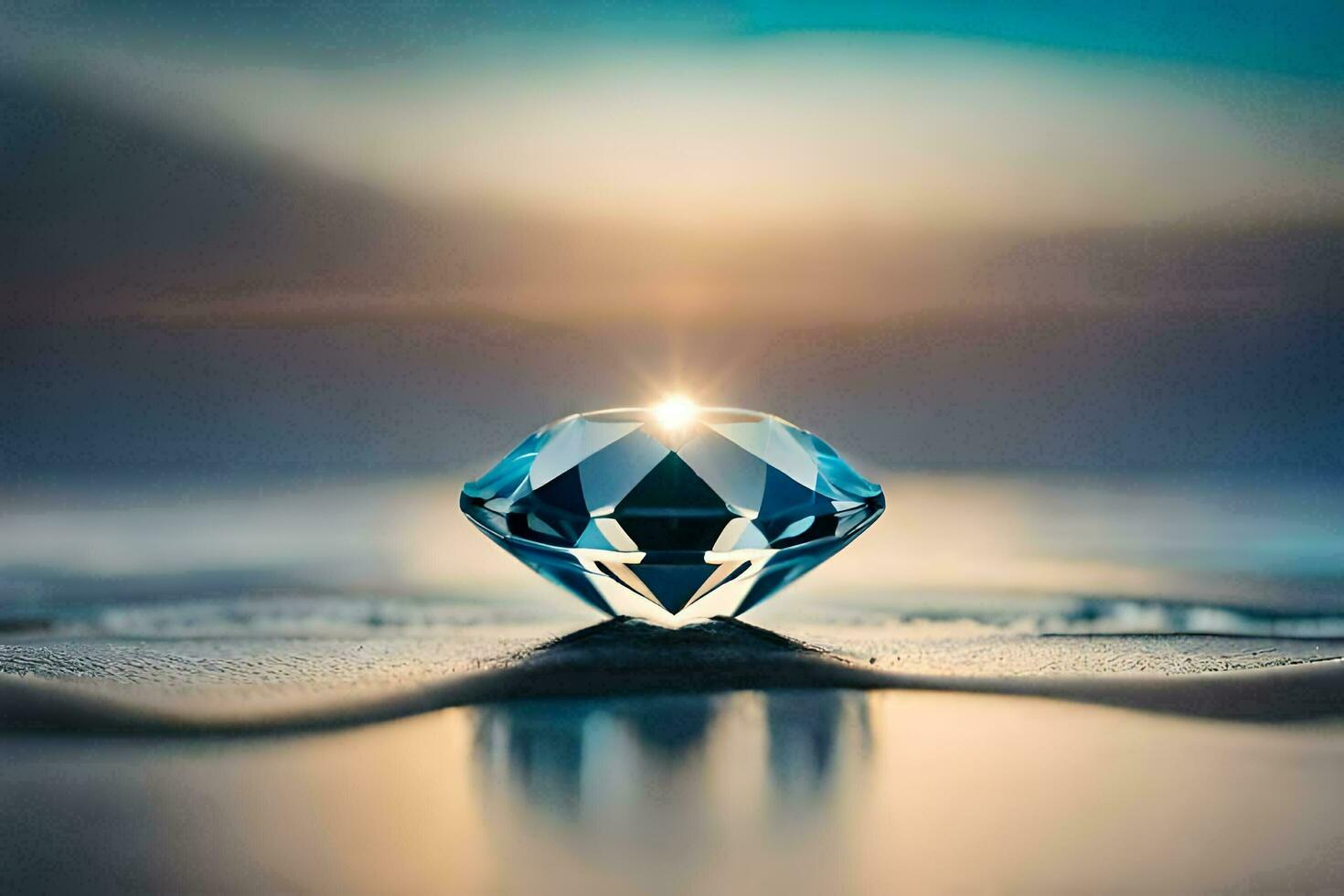 a diamond is seen in the sun. AI-Generated photo