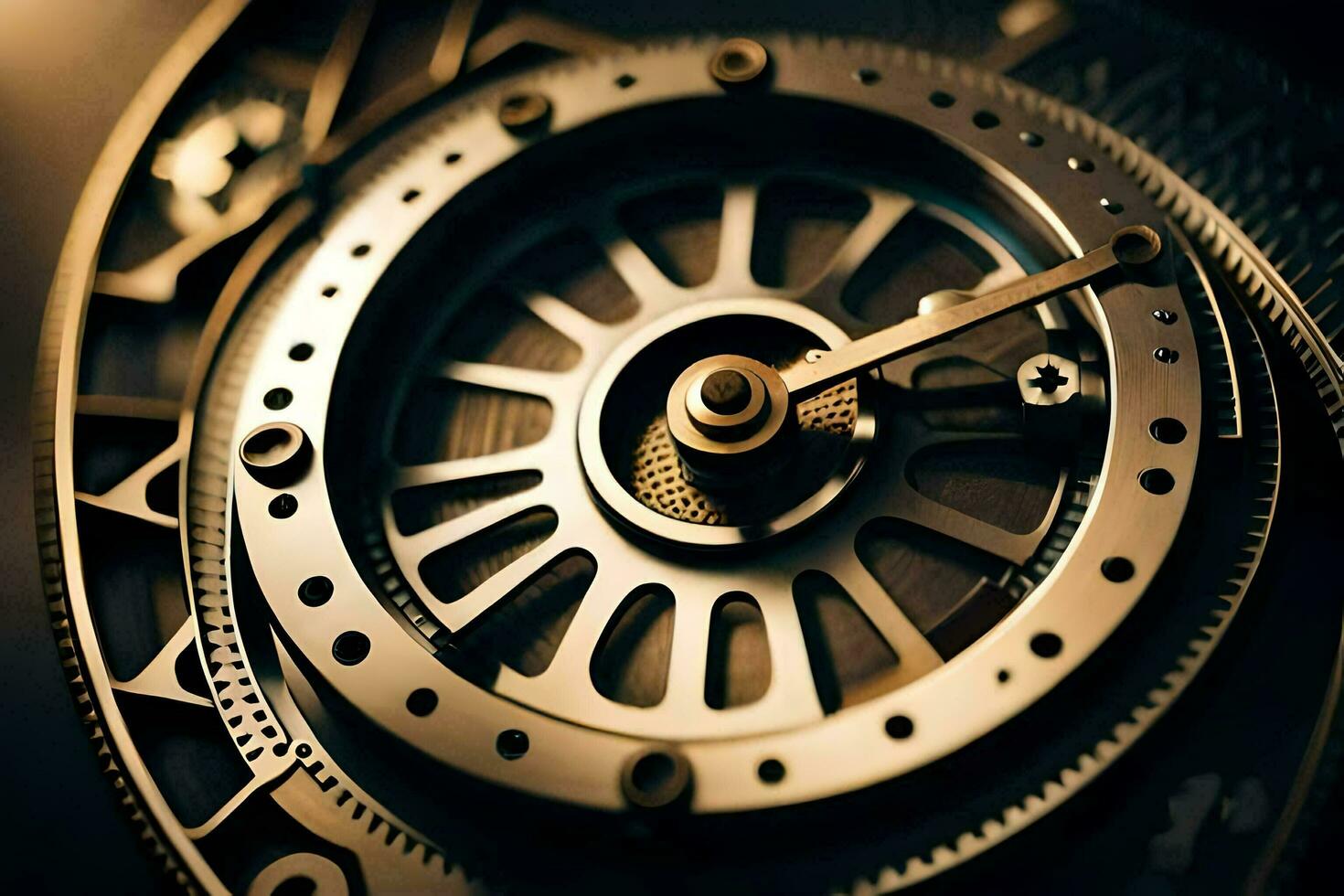 close up of a watch with a black background. AI-Generated photo