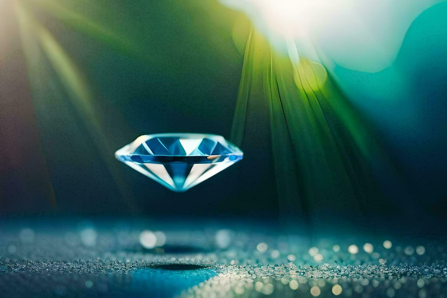 a diamond is shown on a dark background. AI-Generated photo