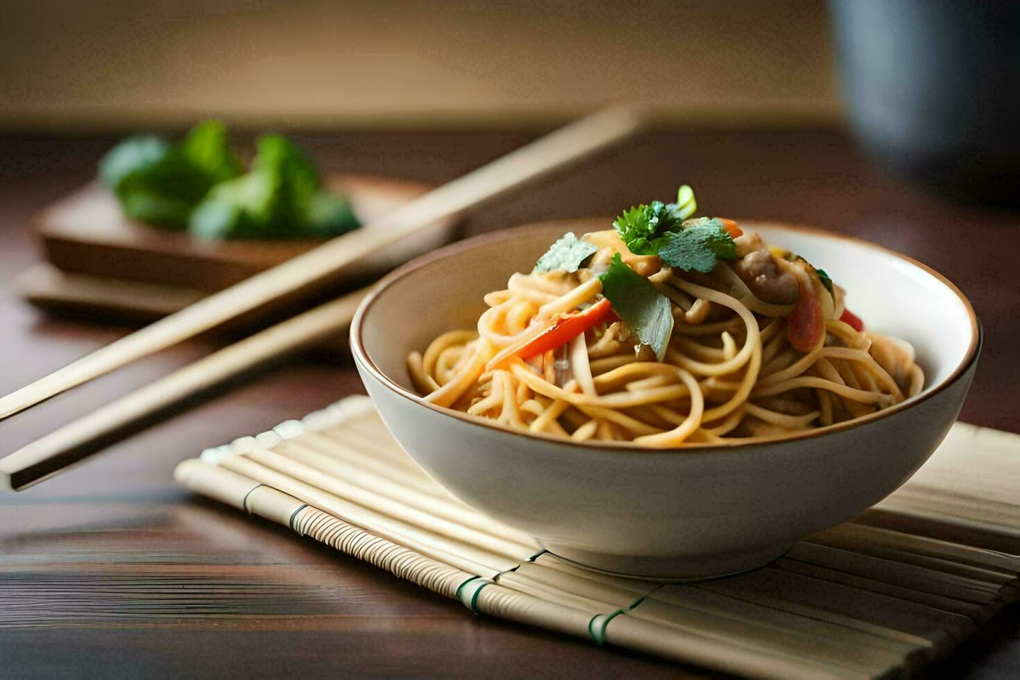 chinese food is a popular choice for a quick and easy meal. AI-Generated photo