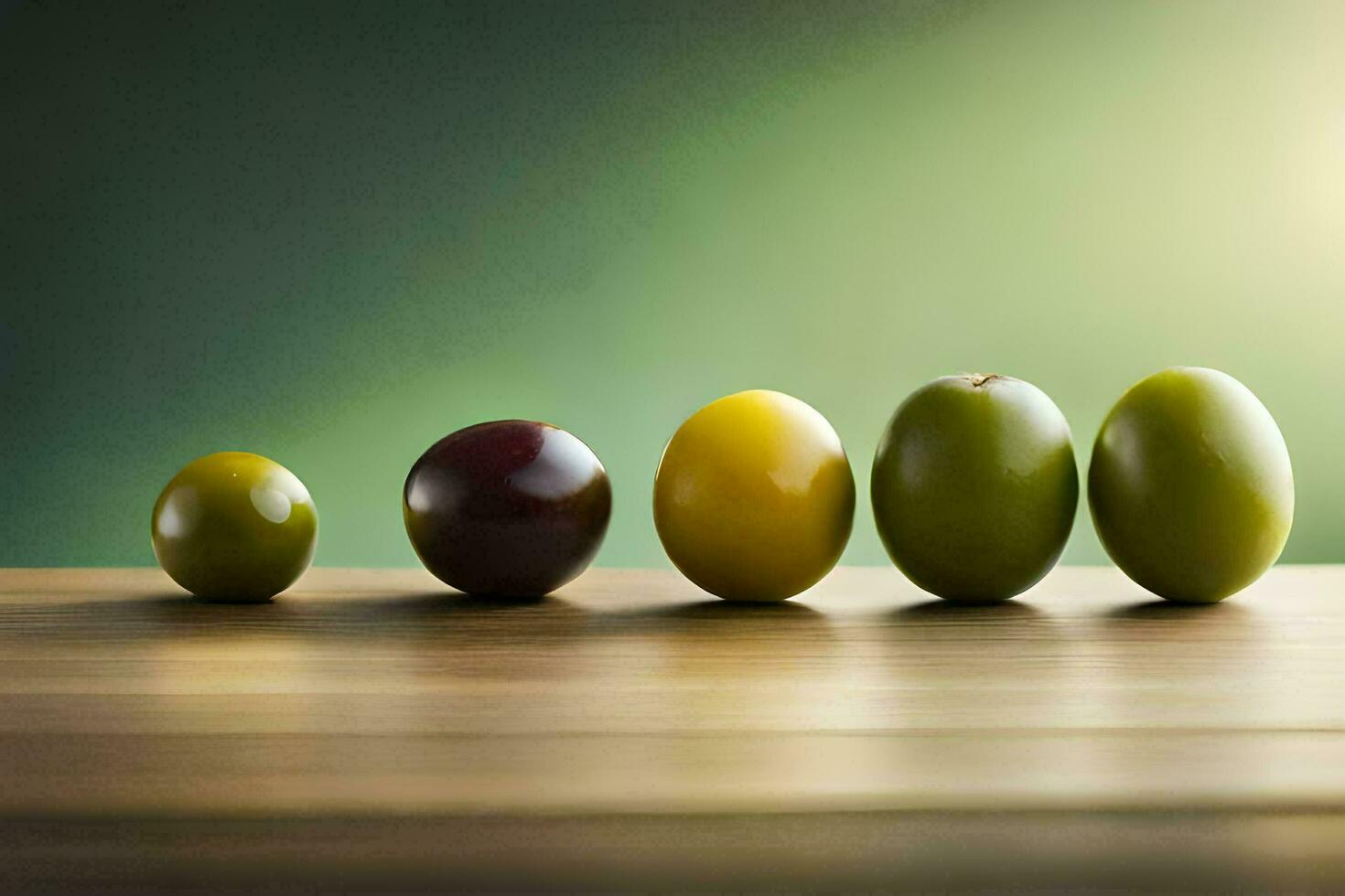 olives on a table. AI-Generated photo