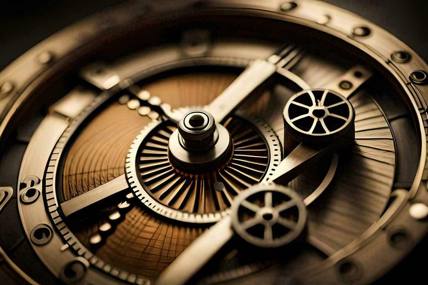 close up of a watch with a clock face. AI-Generated photo