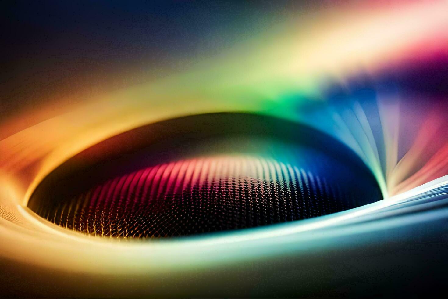 a colorful, abstract image of a speaker. AI-Generated photo