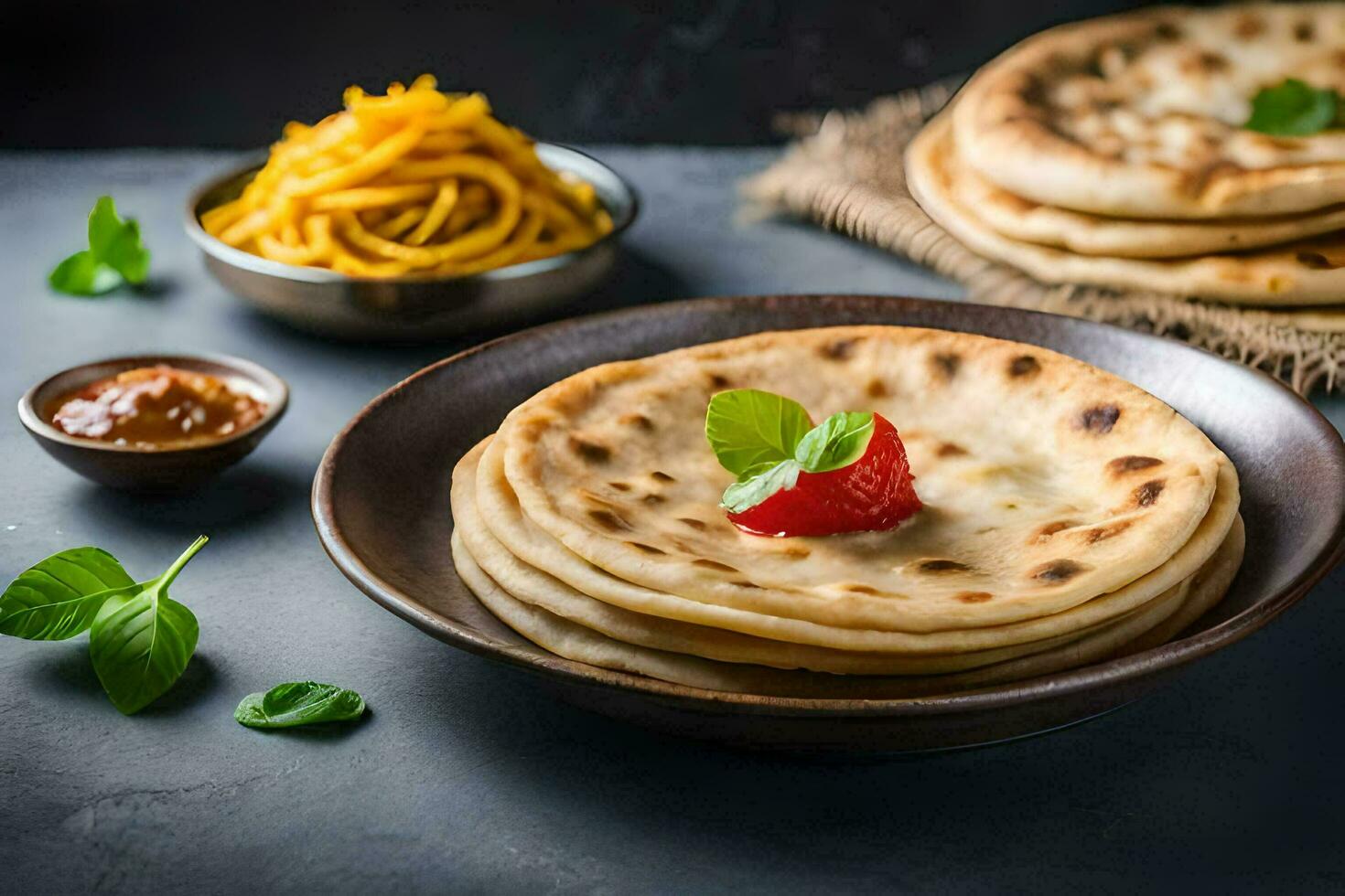 indian flatbreads are a staple in india. AIGenerated 32256866 Stock