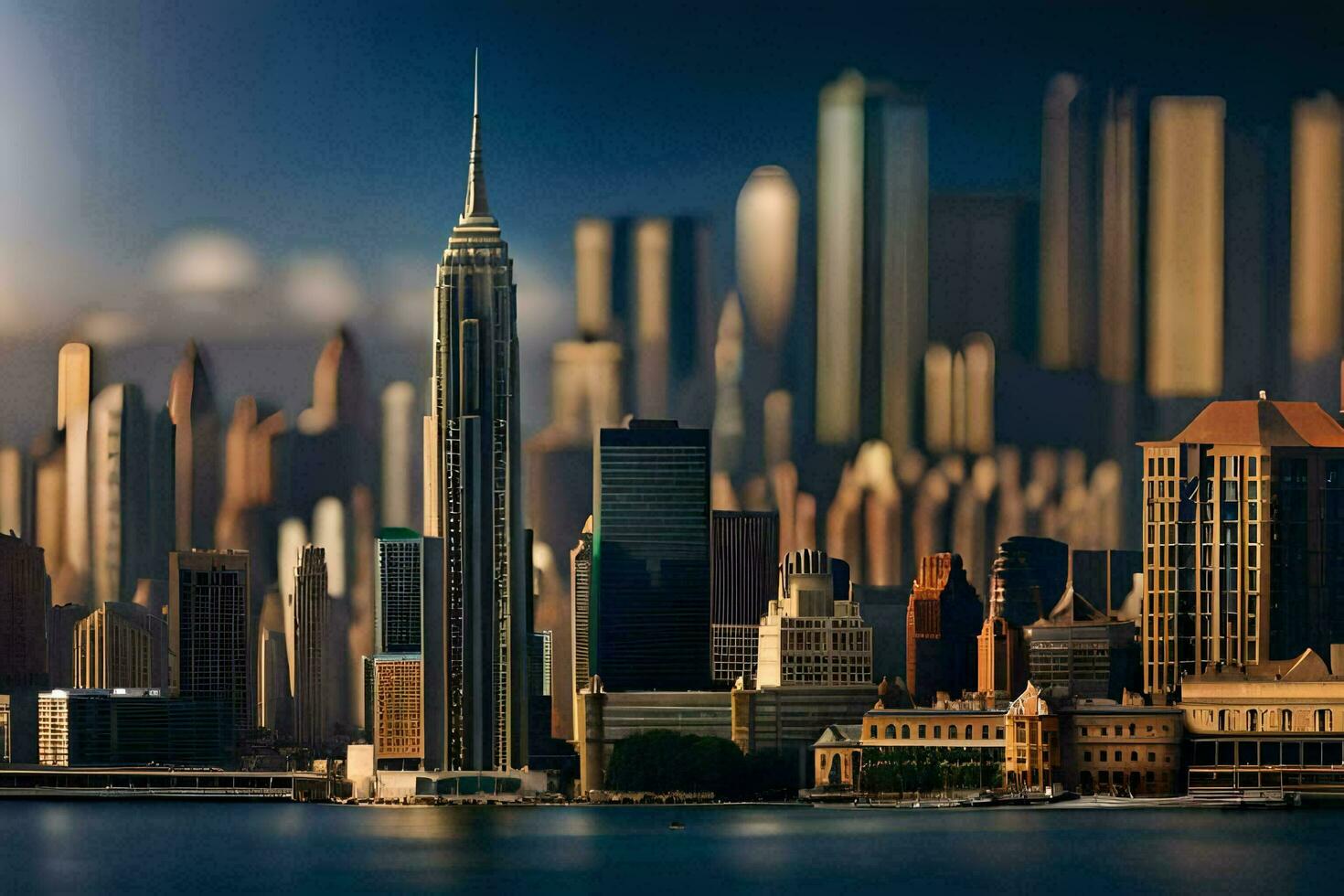 the city of new york is shown in this photo. AI-Generated photo