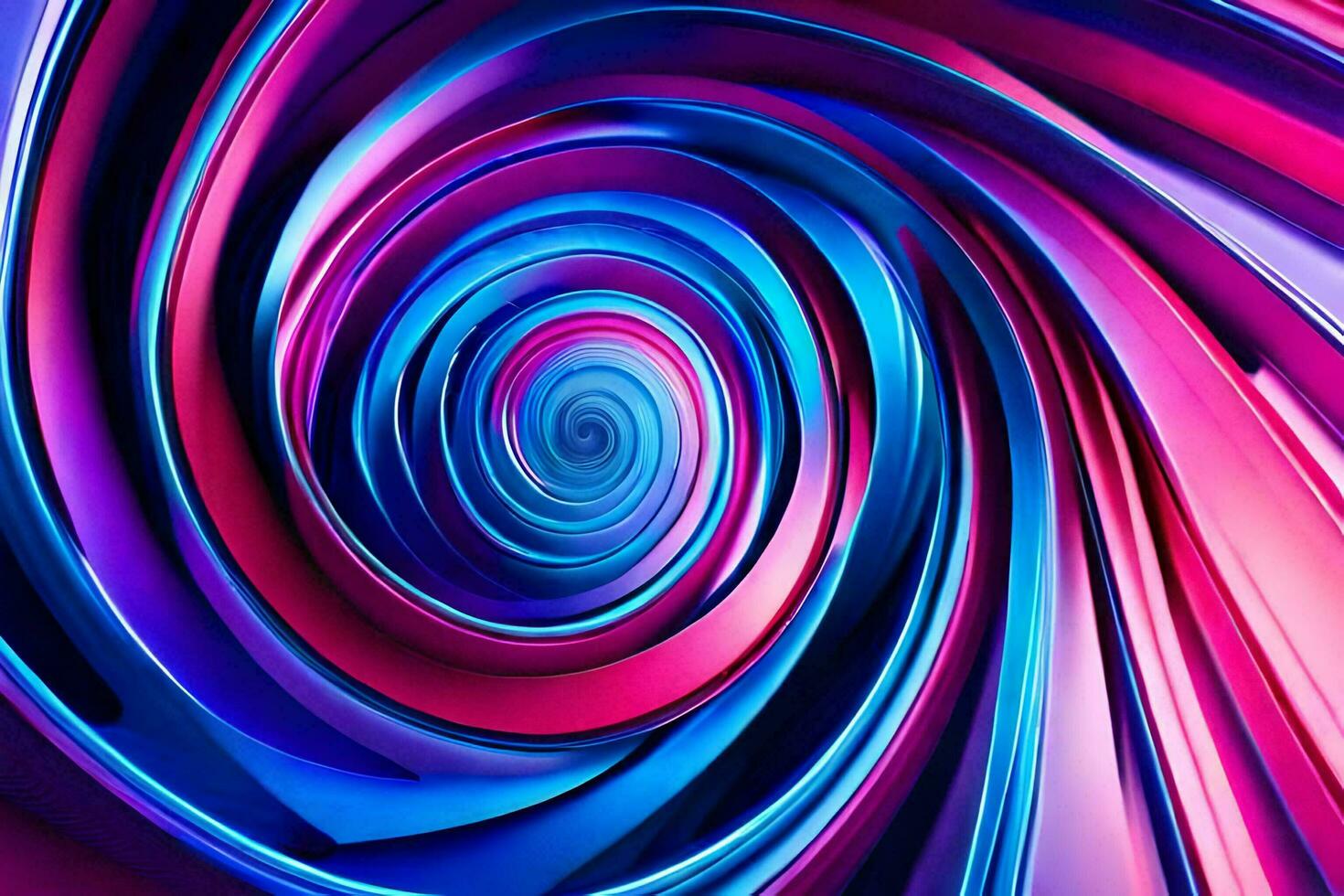 a colorful spiral with a blue and pink swirl. AI-Generated photo