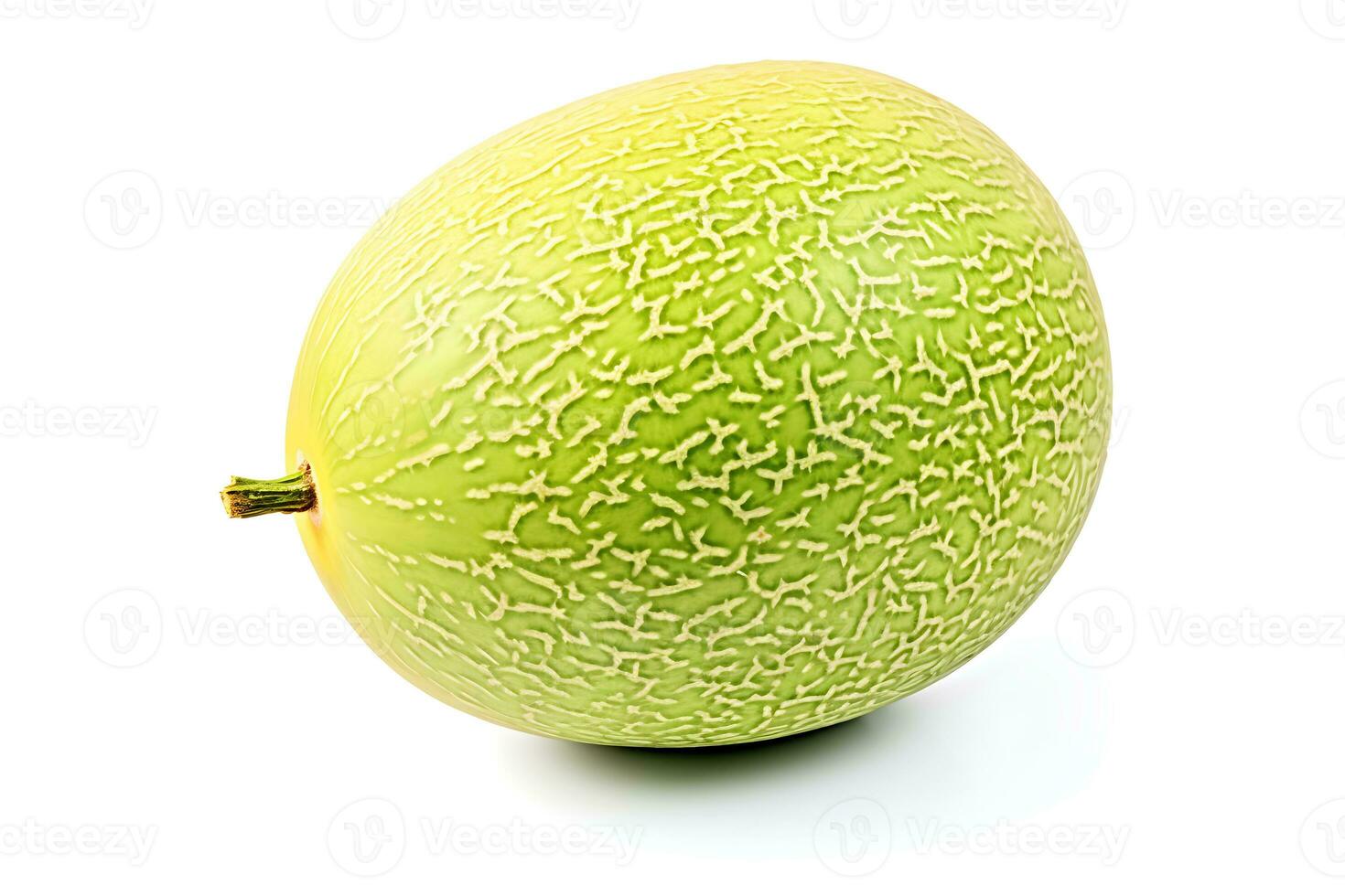 Galia melon fruit isolated on white background AI Generated photo