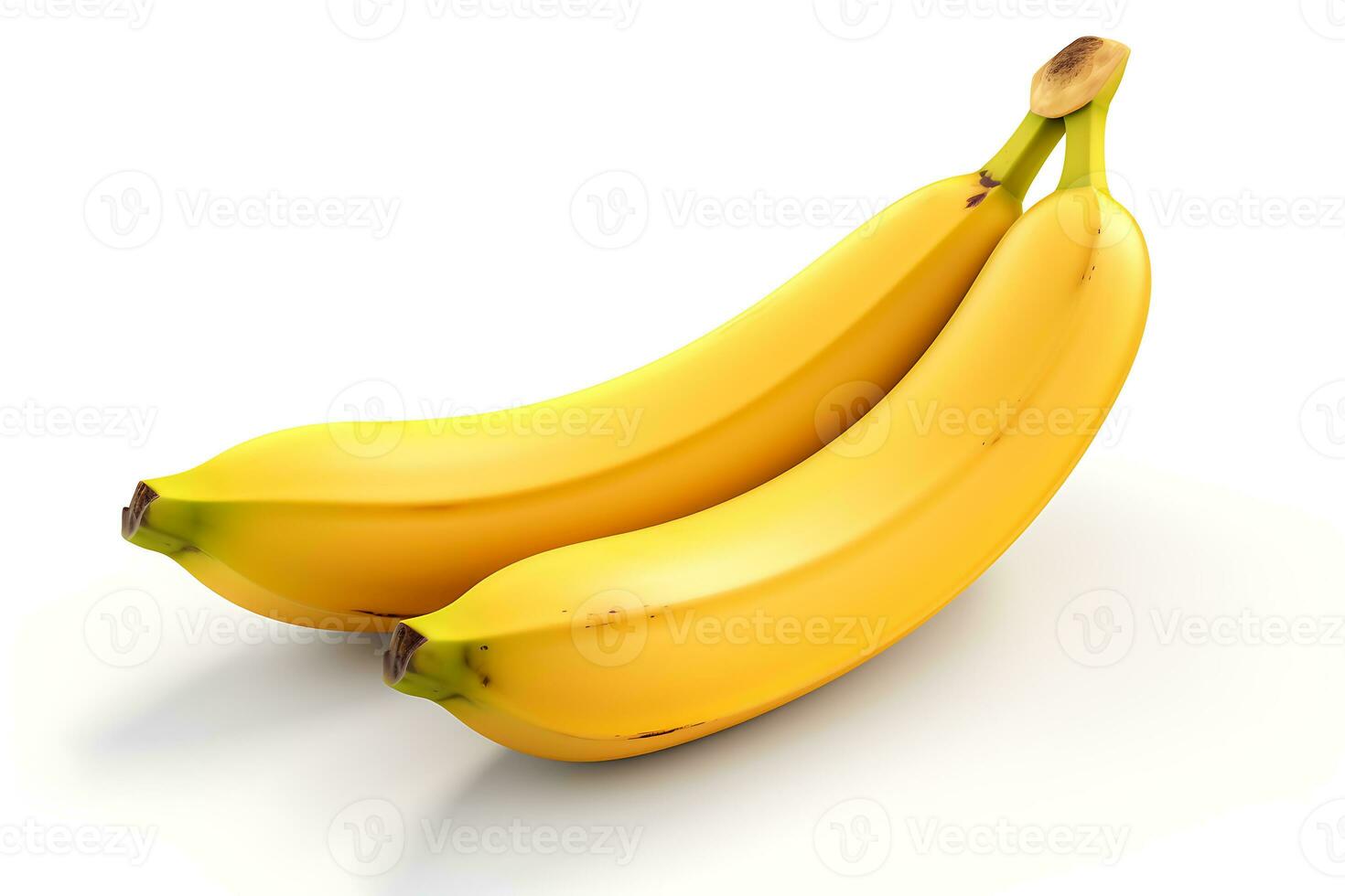 Banana isolated on white background AI Generated photo