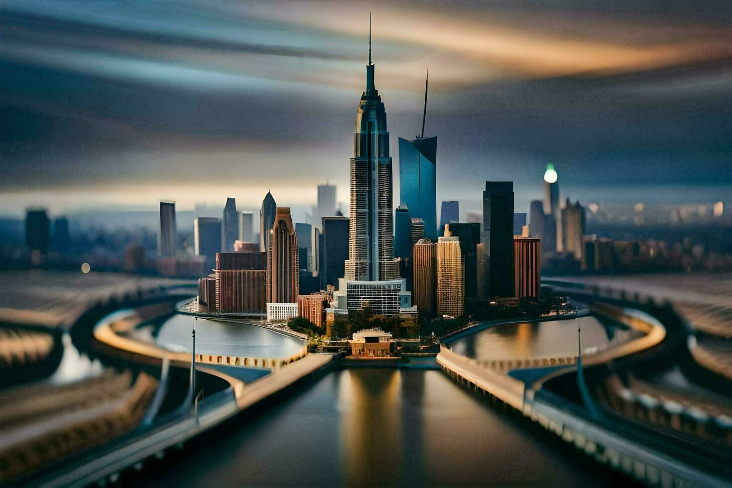 the city of dubai is shown in this photo. AI-Generated photo