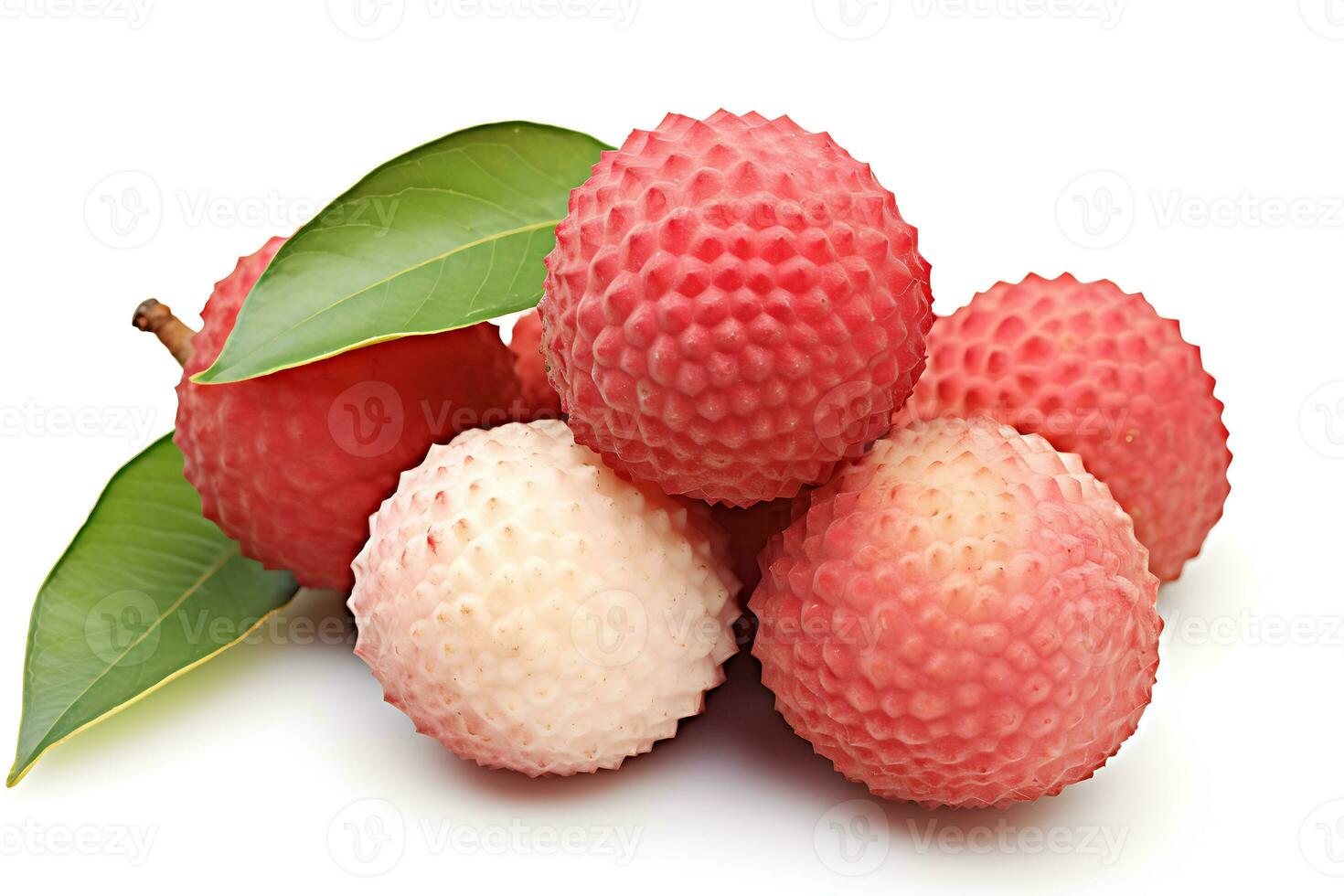 Lychee fruit isolated on white background AI Generated photo