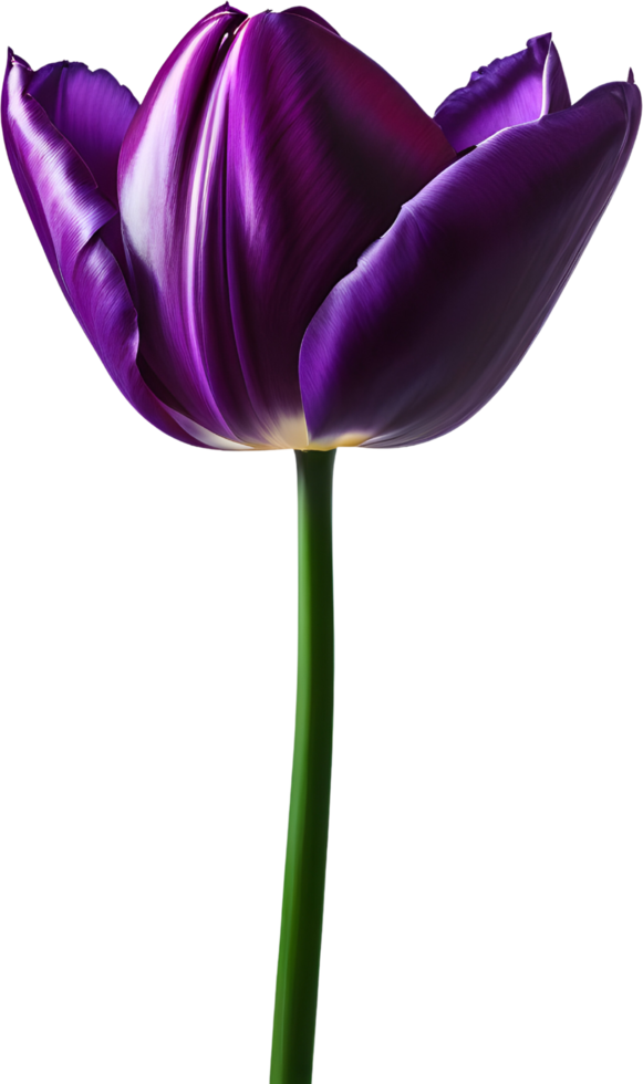 A painting of colorful tulips. AI-Generated. png