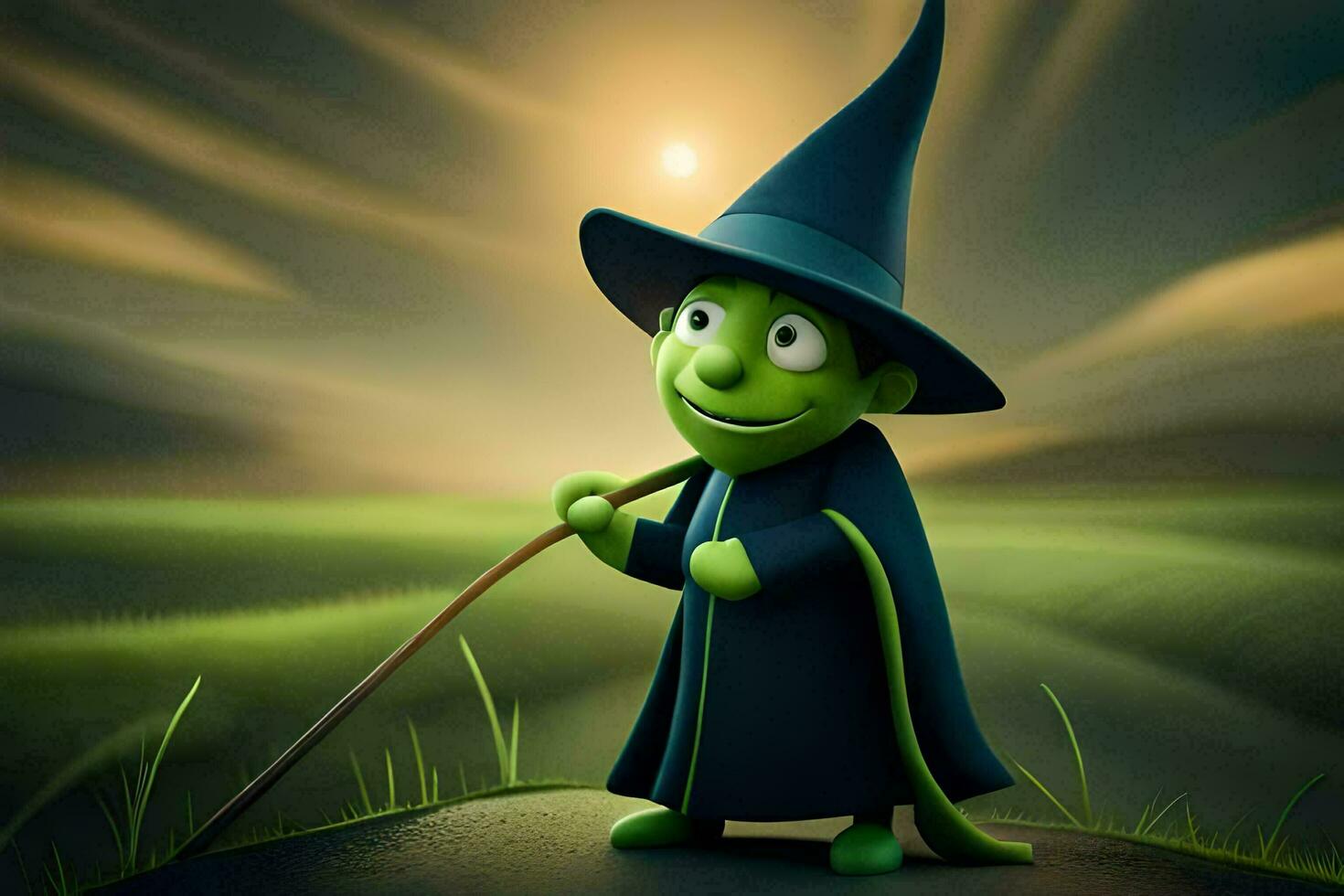 the wizard of oz, cartoon, green, witch, hd wallpaper. AI-Generated photo