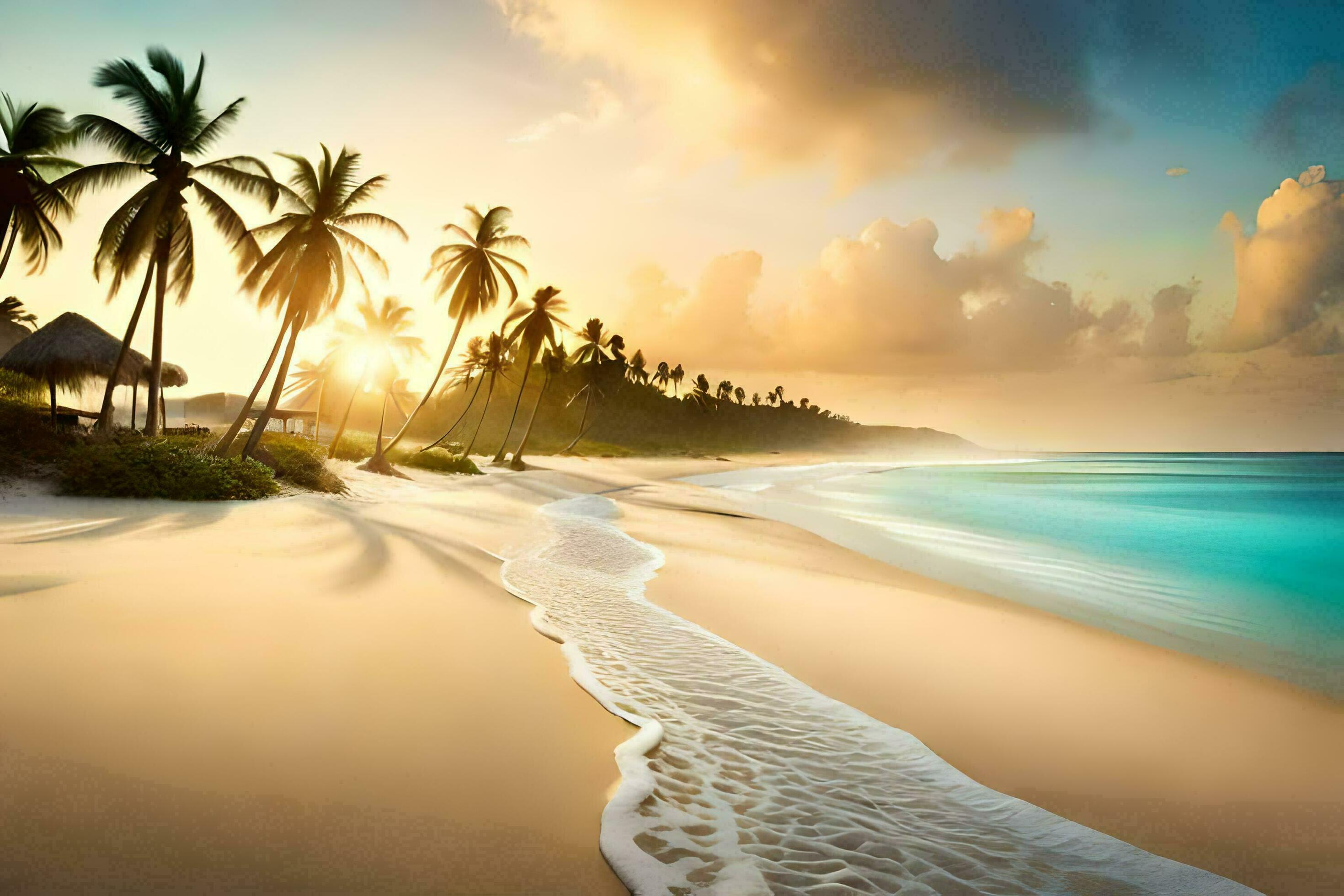 the beach wallpaper hd wallpaper. AI-Generated 32270340 Stock Photo at