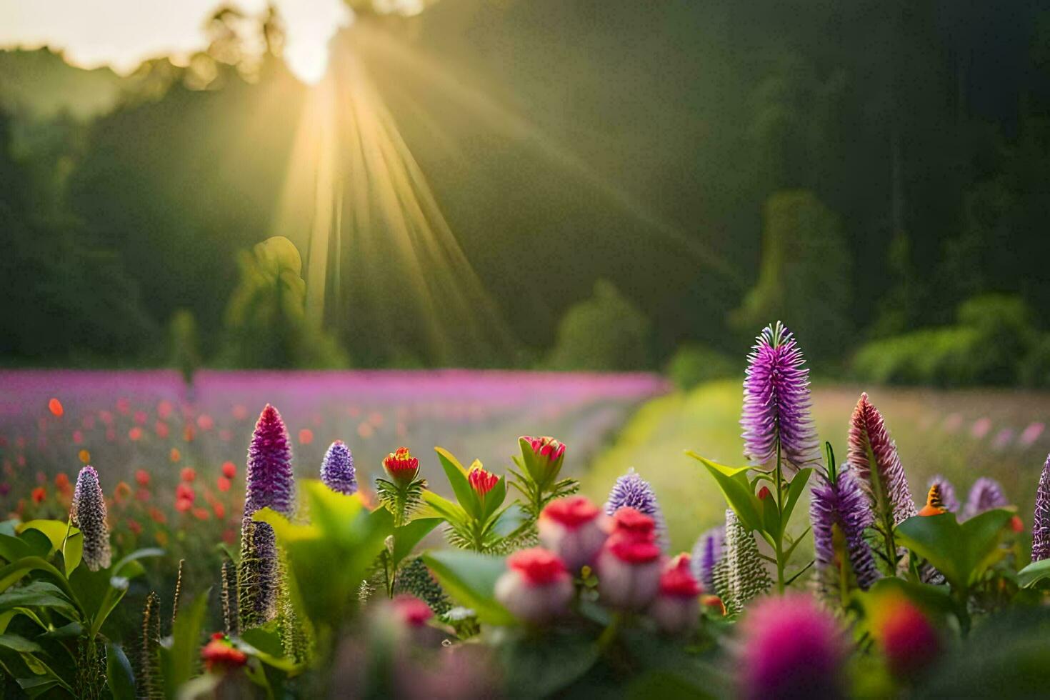 photo wallpaper the sun, flowers, the field, the sun, the field, the sun,. AI-Generated