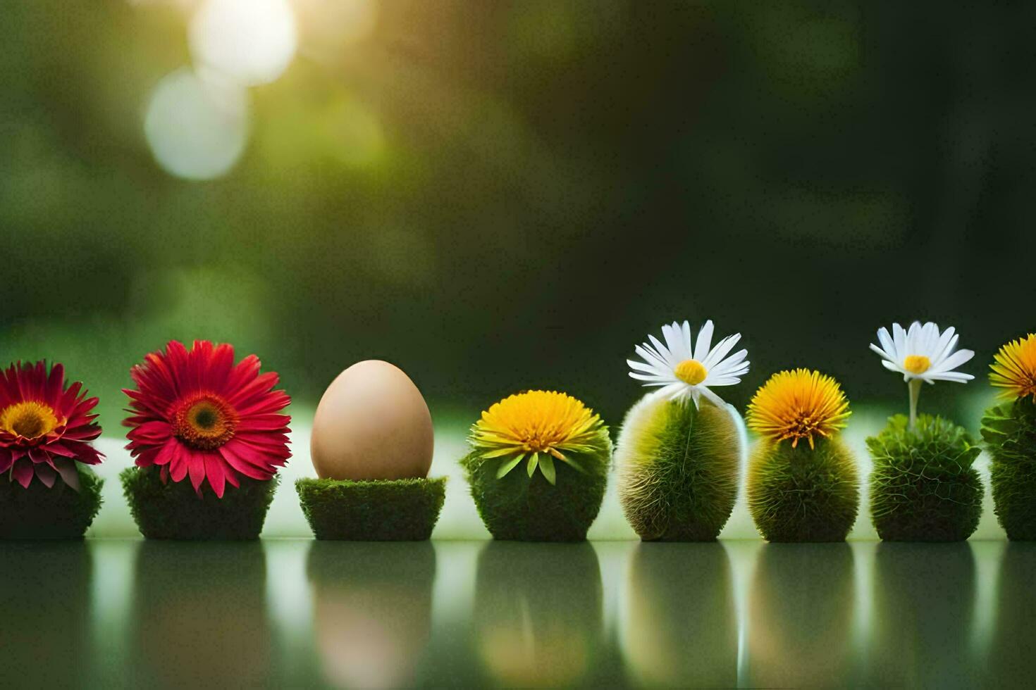 photo wallpaper the sun, flowers, grass, the grass, the grass, the grass, the. AI-Generated