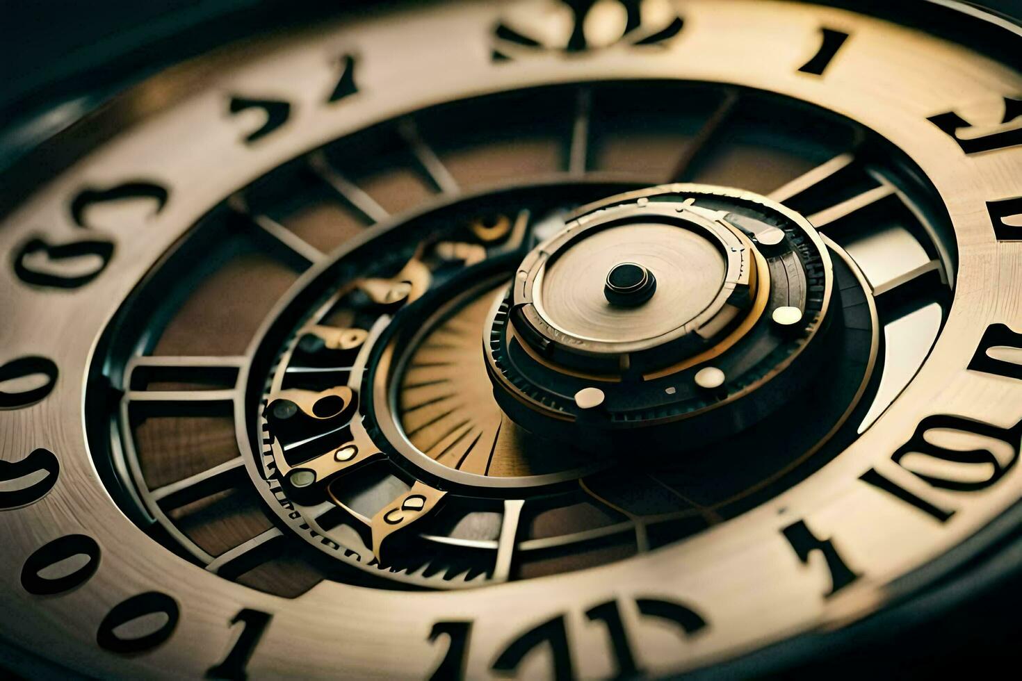 close up of a watch with a clock face. AI-Generated photo