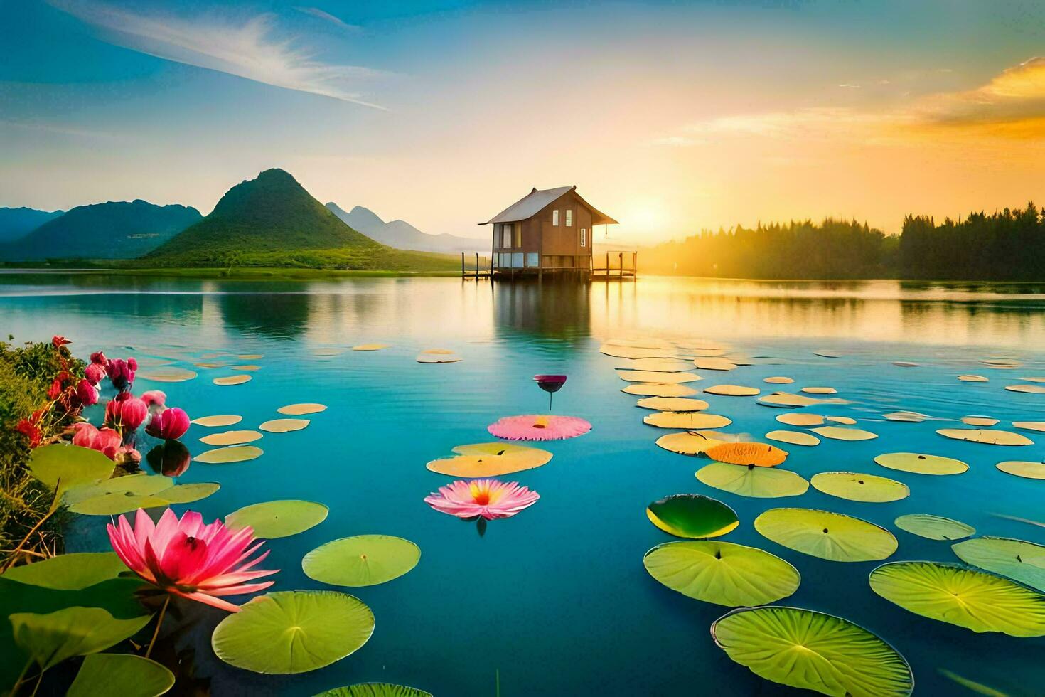 Water: Water Flowers in Natural Water: Water Flowers in Natural