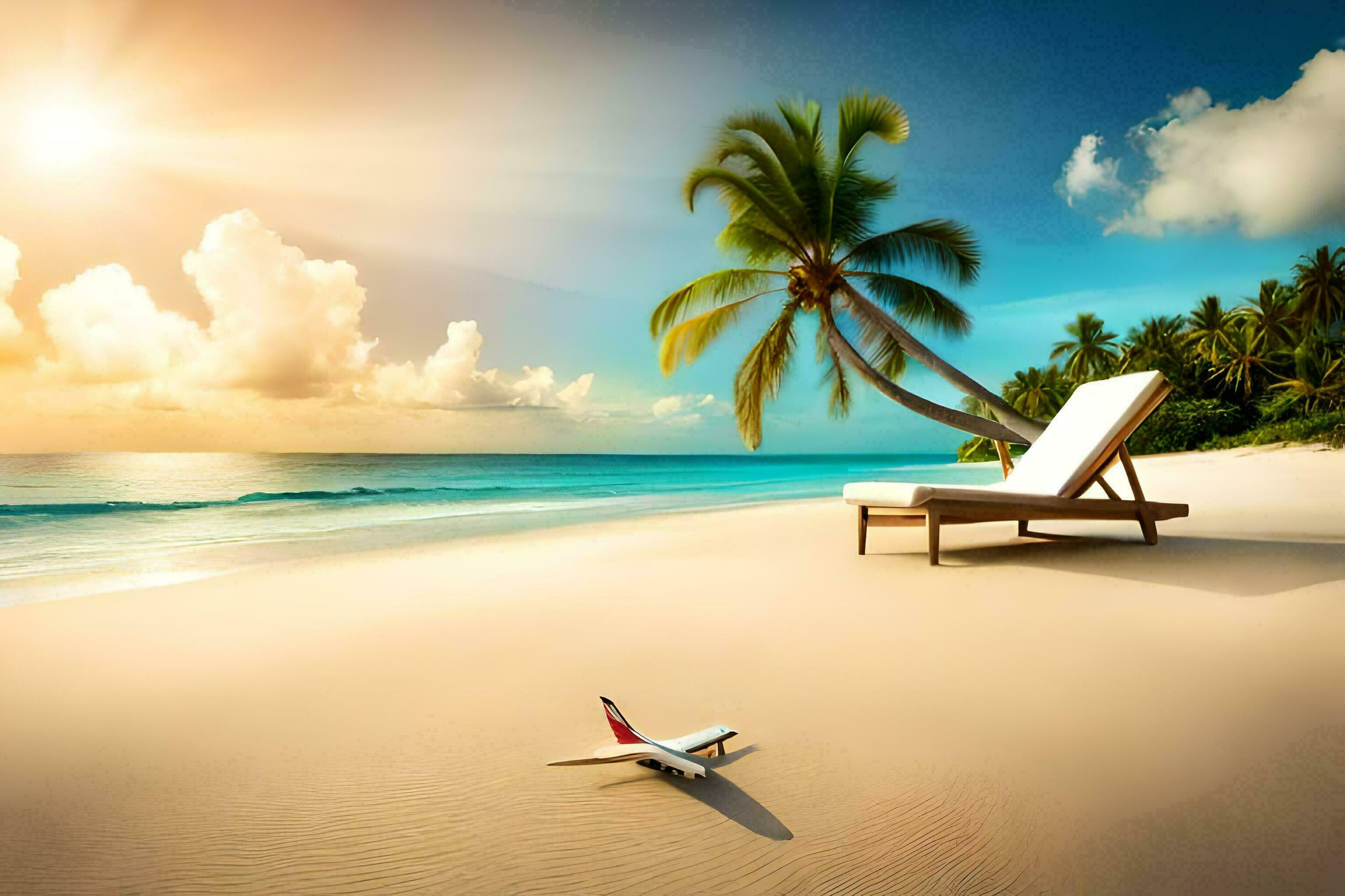 the beach wallpaper hd wallpaper. AI-Generated 32271191 Stock Photo at