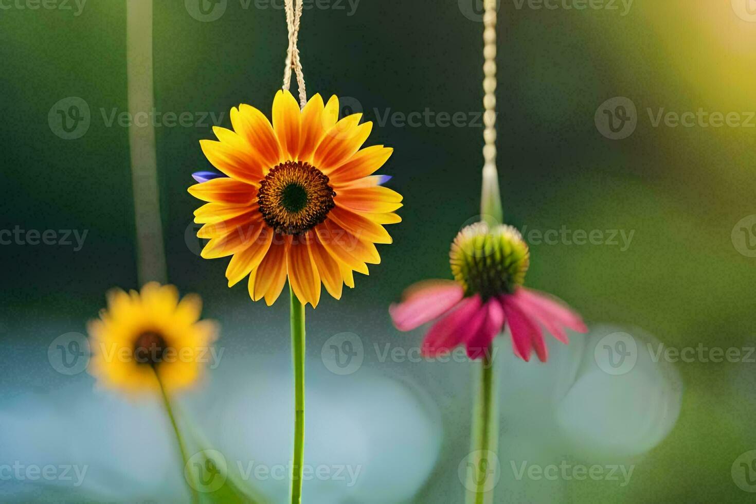 photo wallpaper the sun, flowers, the sun, the sunflower, flowers, the sunflower. AI-Generated