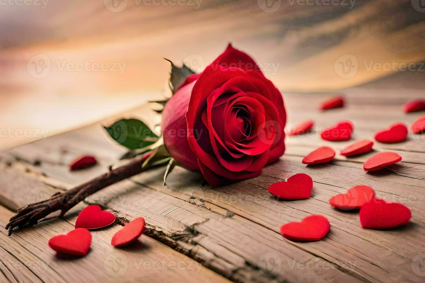 the rose is the symbol of love and romance. AI-Generated photo