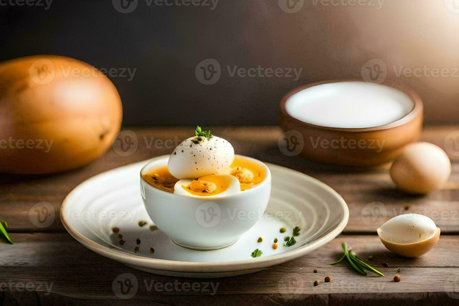 the egg in the cup is a symbol of the egg. AI-Generated photo