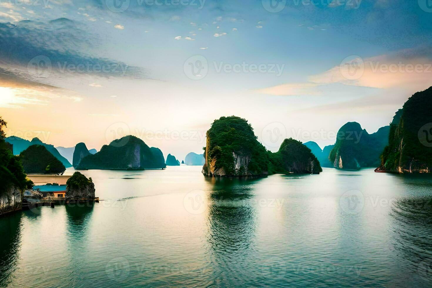 el hermosa Vietnam islas generado por ai foto