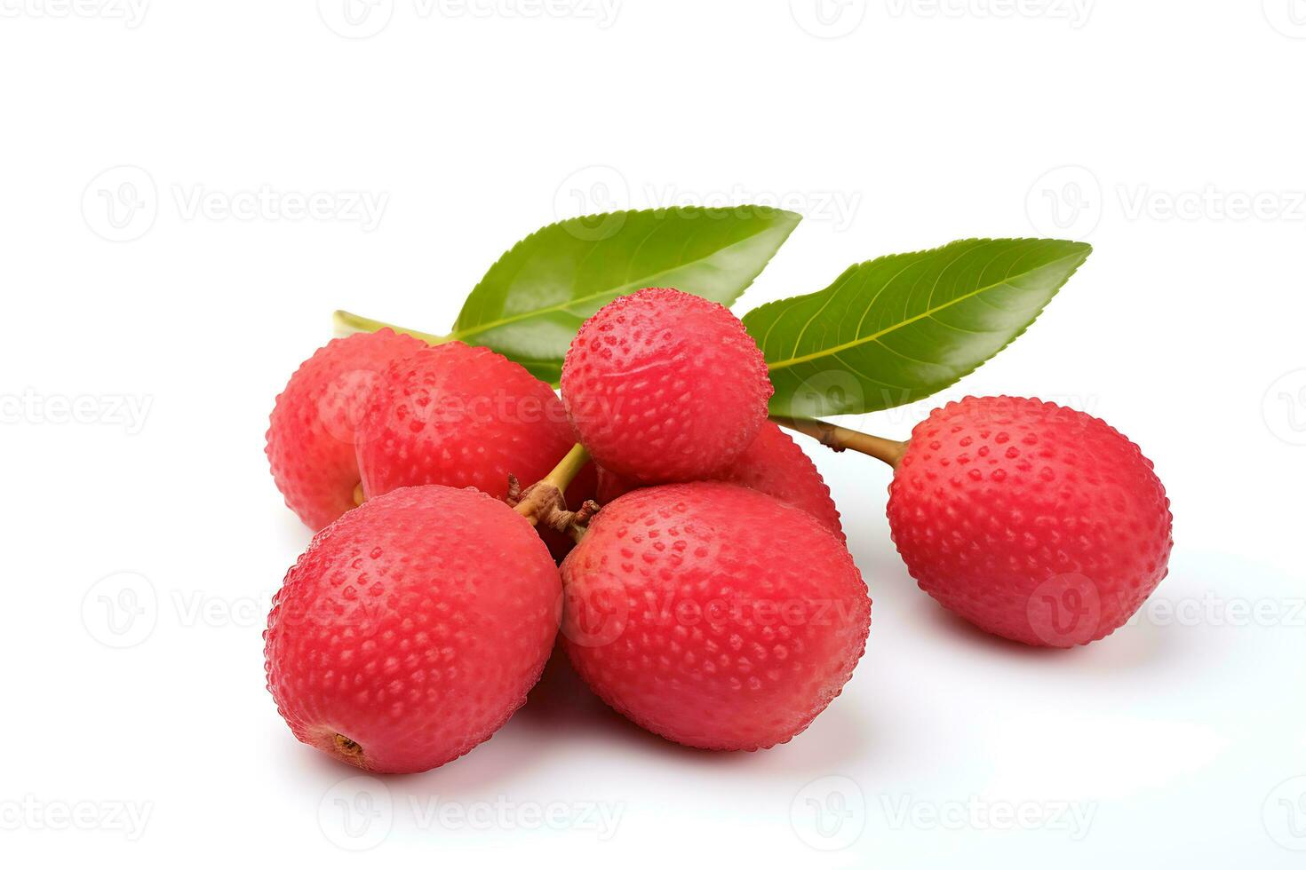 Lychee isolated on white background AI generated photo