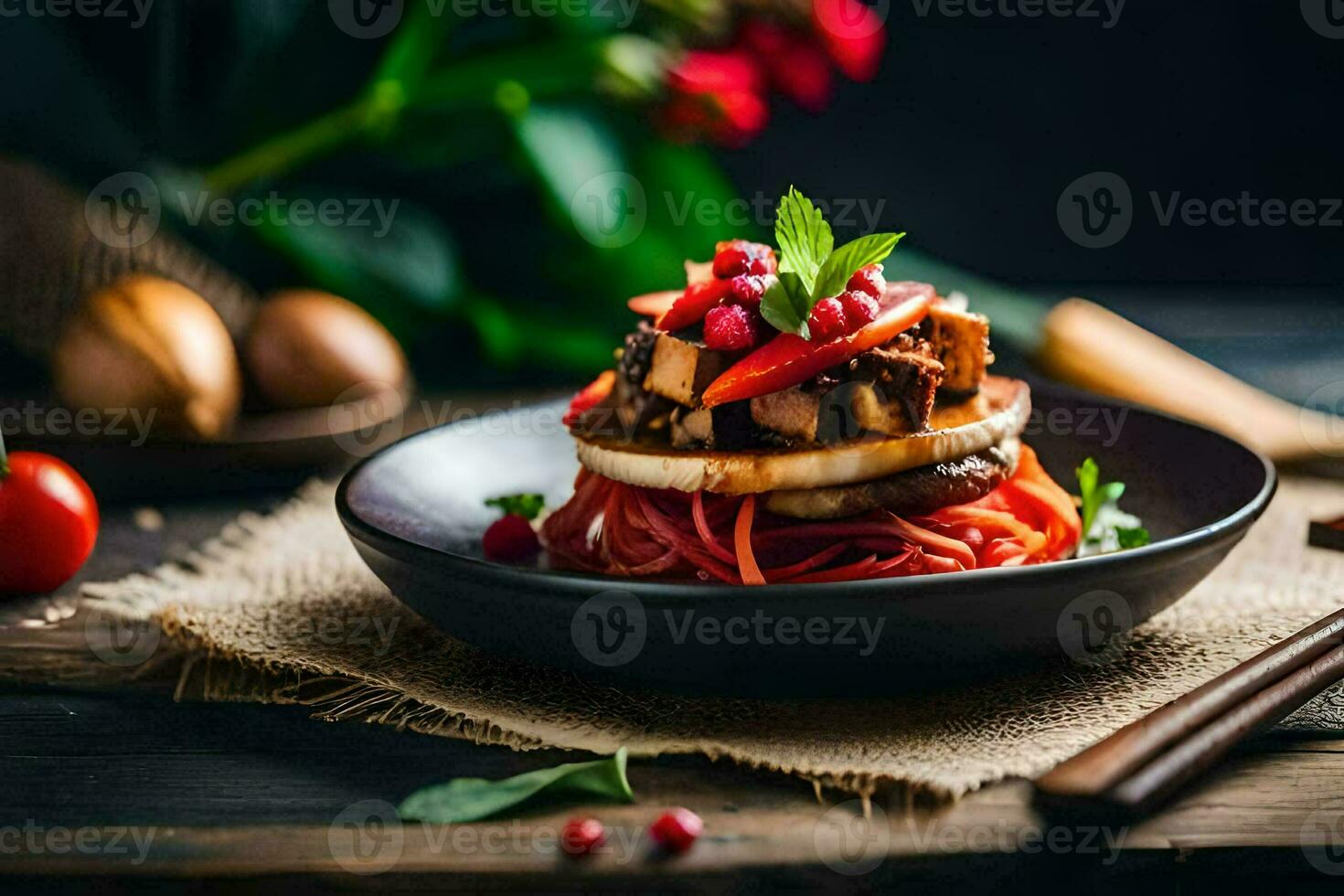 the best vegan food in the world. AI-Generated photo